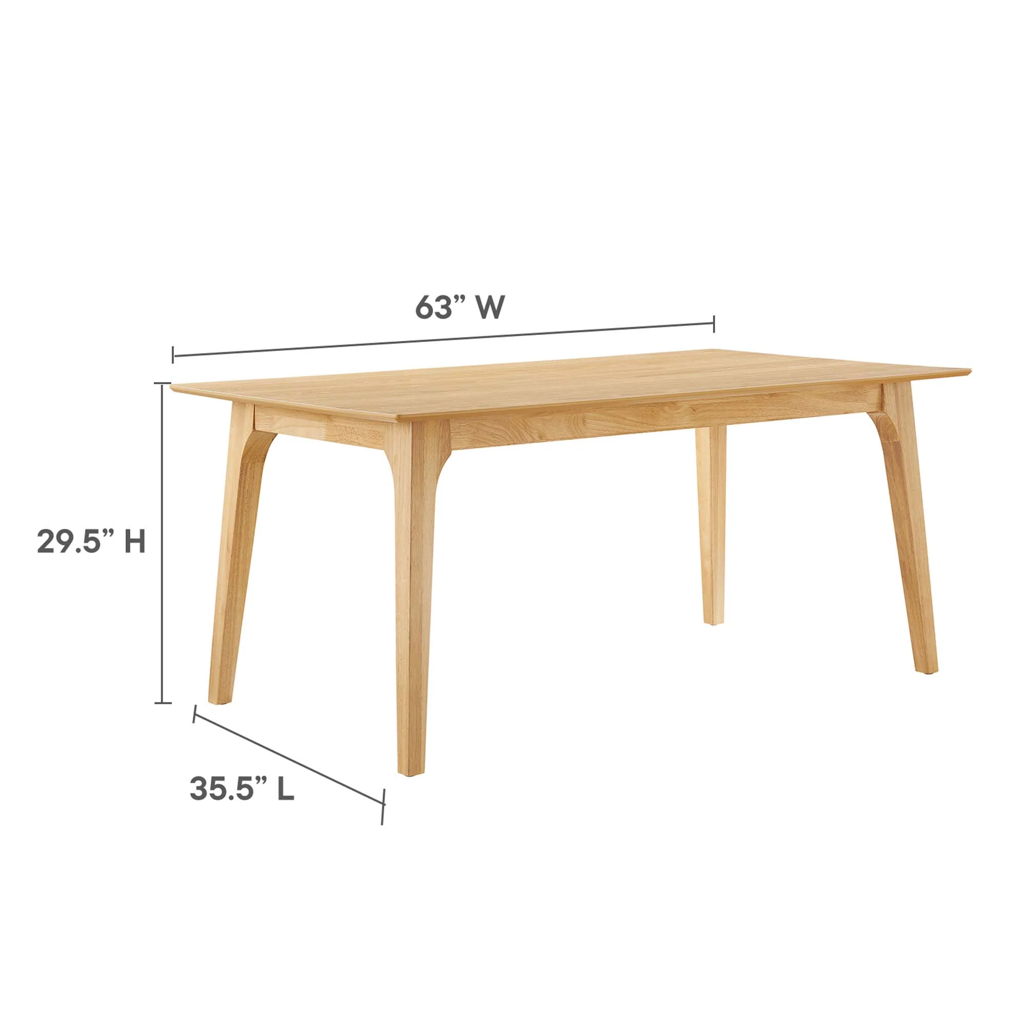 Juxtapose 63Ó Rectangle Dining Table by Modway - Image 7