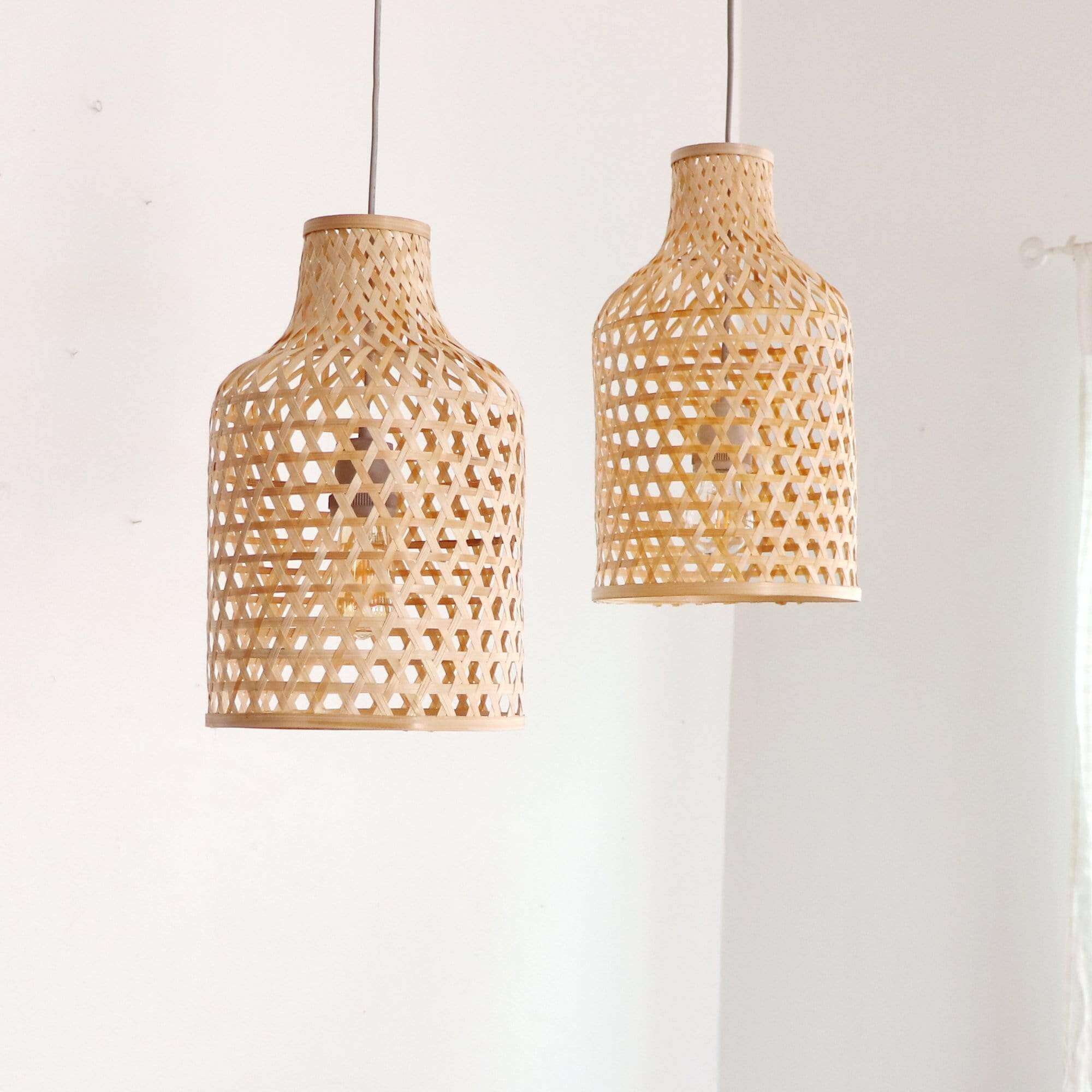 Ka Nok Jun - Bamboo Small Pendant Light By Thaihome - Image 3