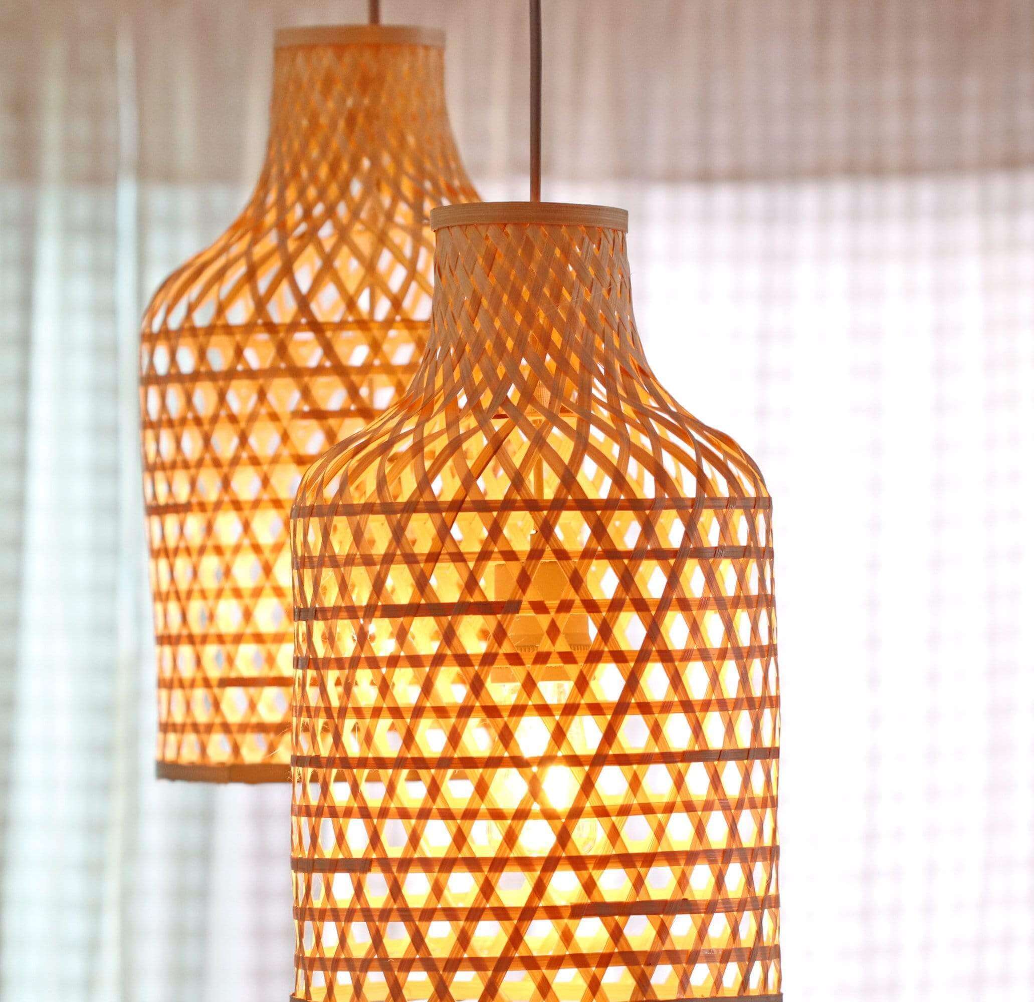 Ka Nok Jun - Bamboo Small Pendant Light By Thaihome - Image 4