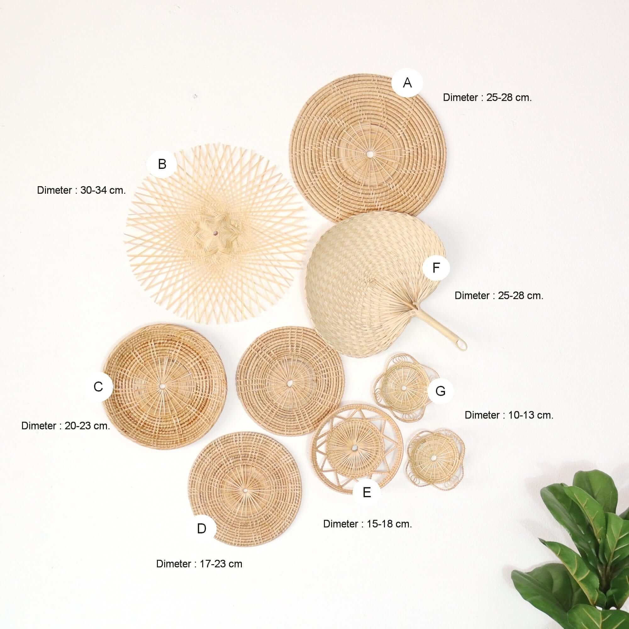 Ka Ya Pa - Wall Hanging Decor Set Of 9 By Thaihome - Image 2