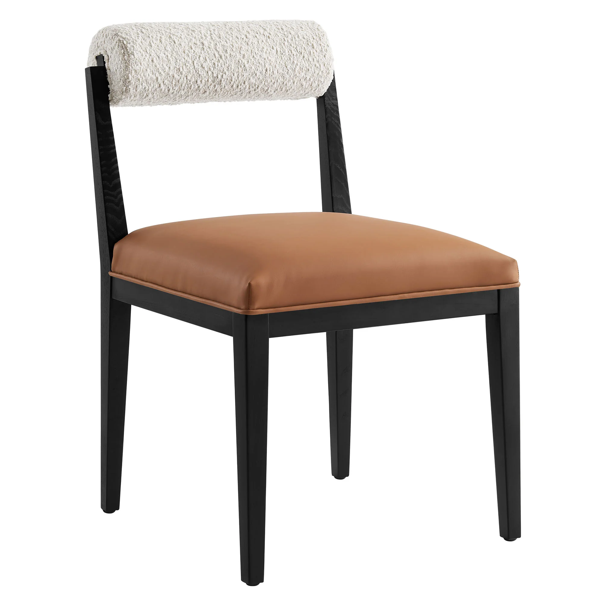 Kai Boucle and Vegan Leather Dining Chair by Modway - Image 2