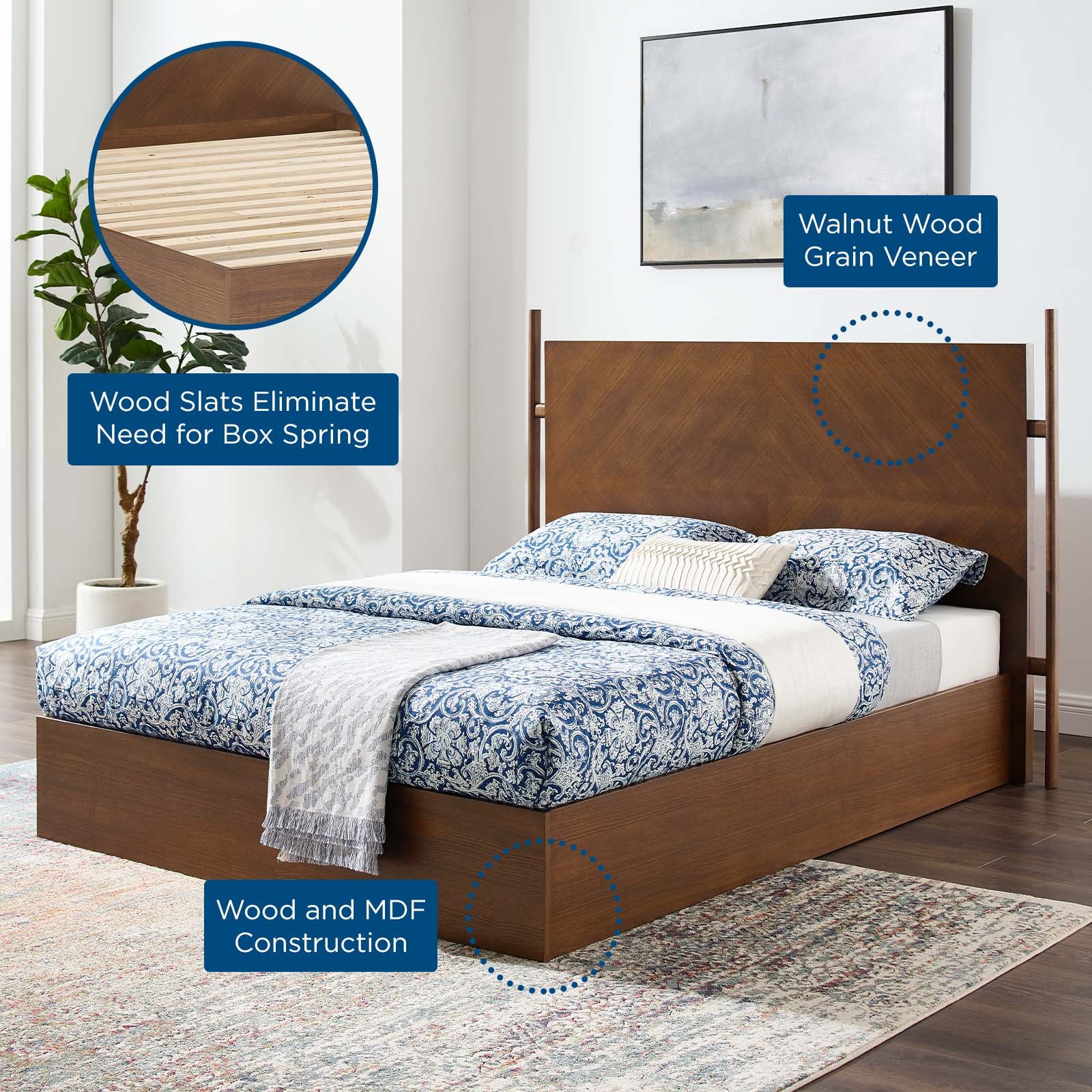 Kali Wood Queen Platform Bed By Modway - MOD-6192 - Image 8