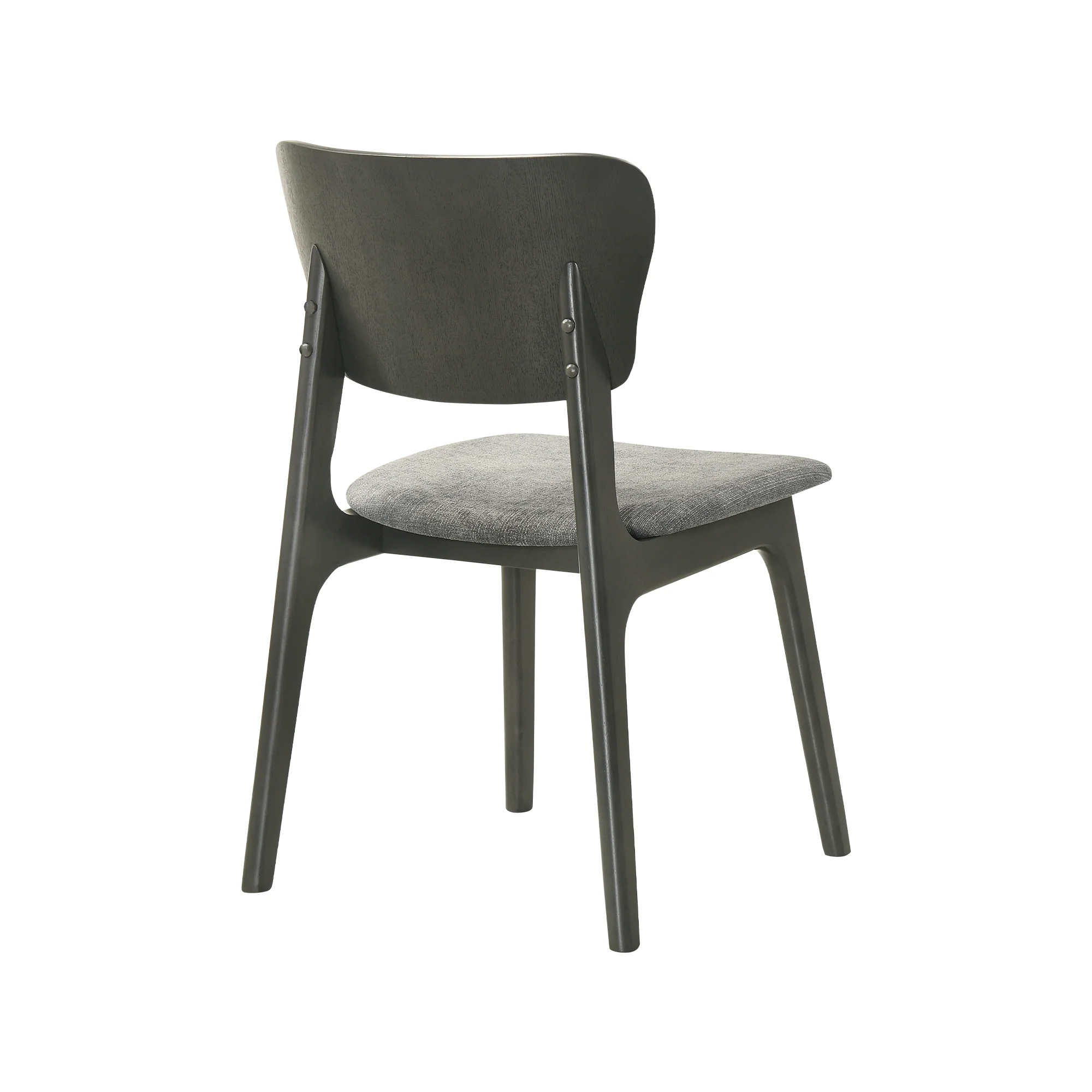 Kalia 5 Piece Wood Dining Set in Gray Finish with Gray Fabric By Armen Living - Image 4