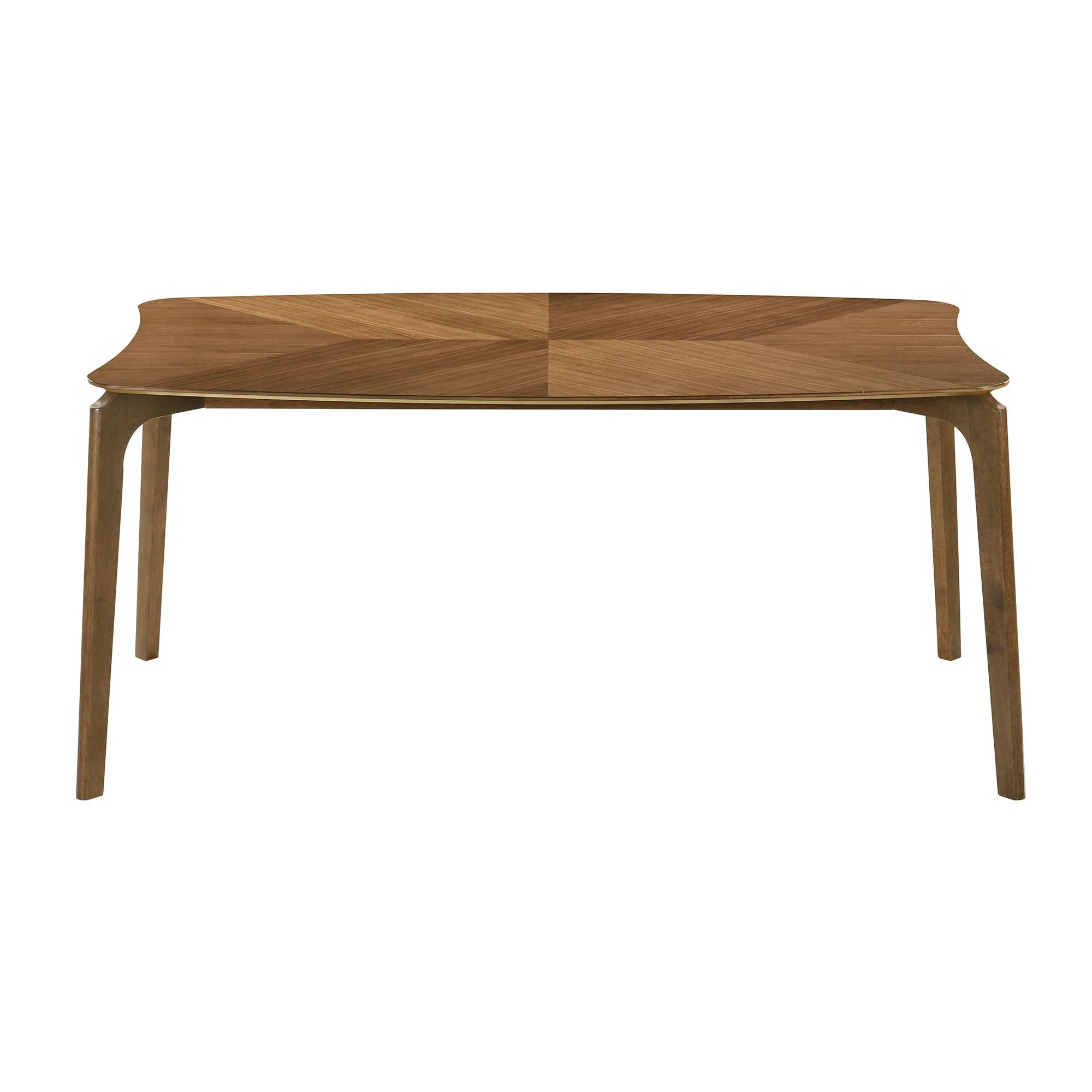 Kalia 7 Piece Wood Dining Set in Walnut Finish with Blue Fabric By Armen Living - Image 6