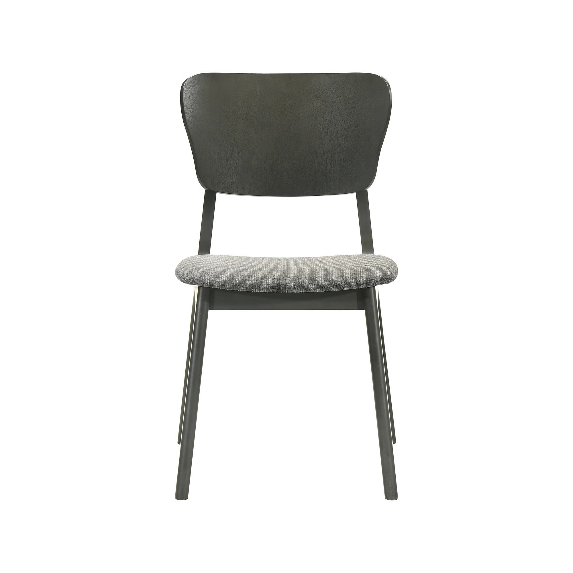 Kalia Wood Dining Chair in Gray Finish with Gray Fabric - Set of 2 By Armen Living - Image 5
