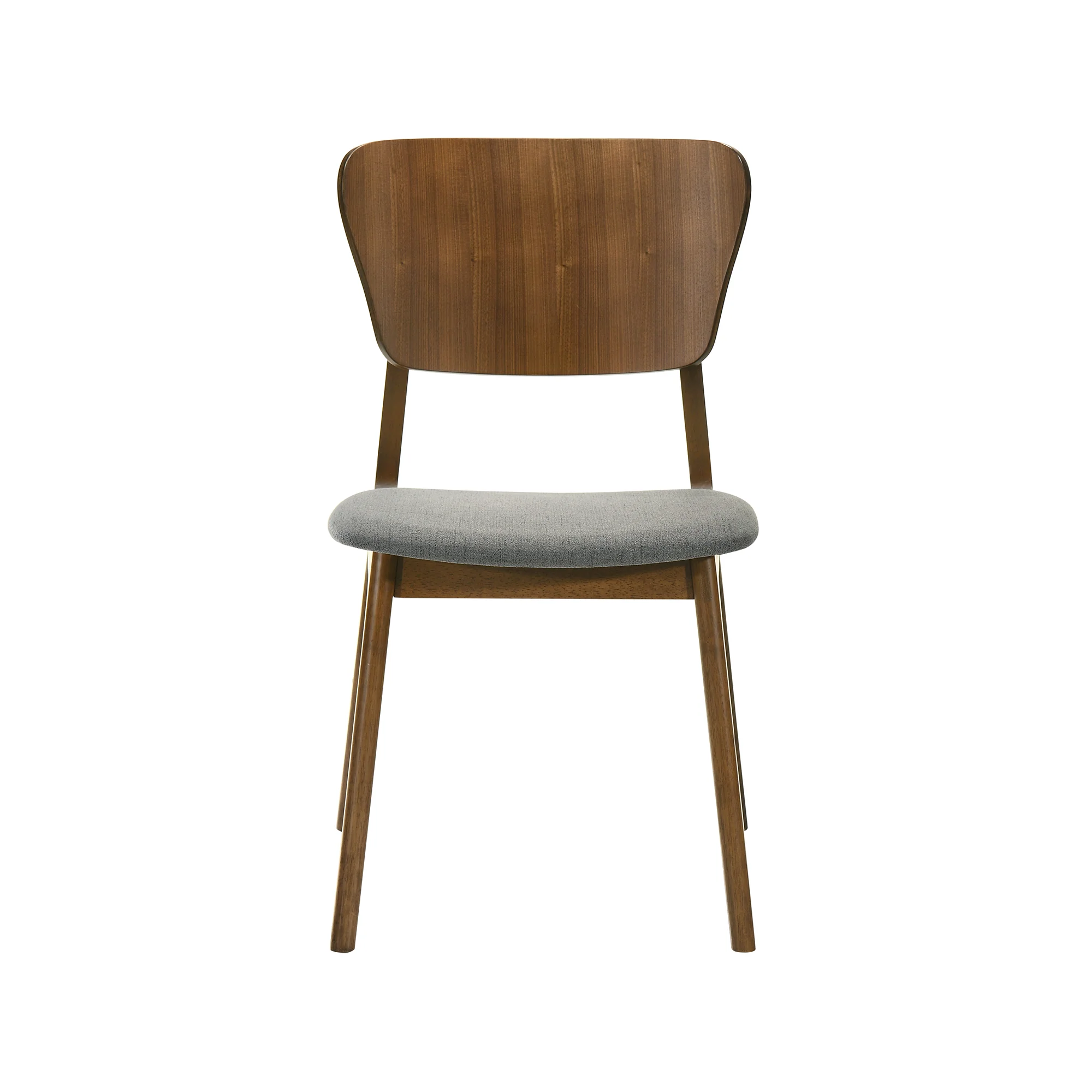 Kalia Wood Dining Chair in Walnut Finish with Charcoal Fabric - Set of 2 By Armen Living - Image 5