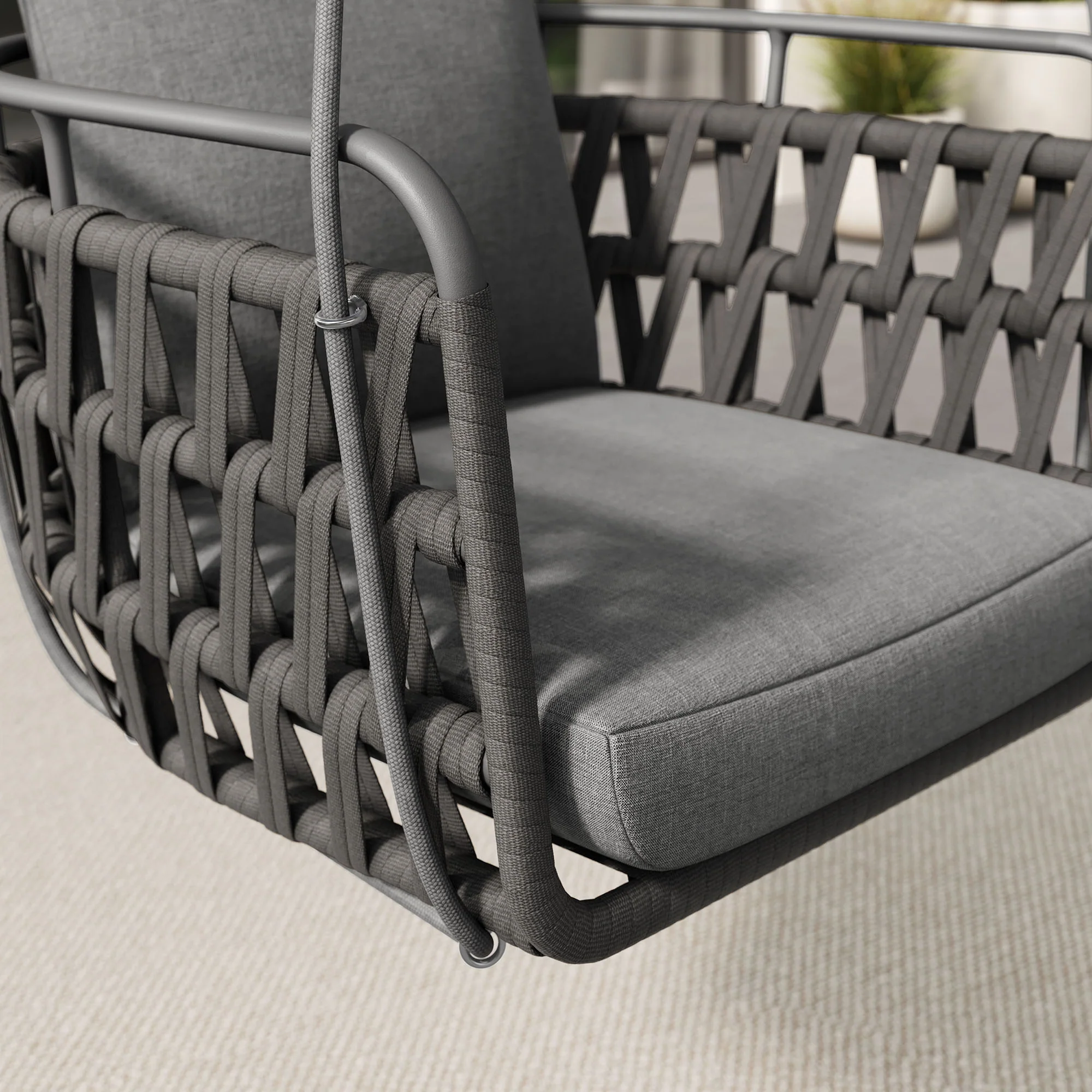 Kaliah Outdoor Patio Aluminum Swing Chair by Modway - Image 9