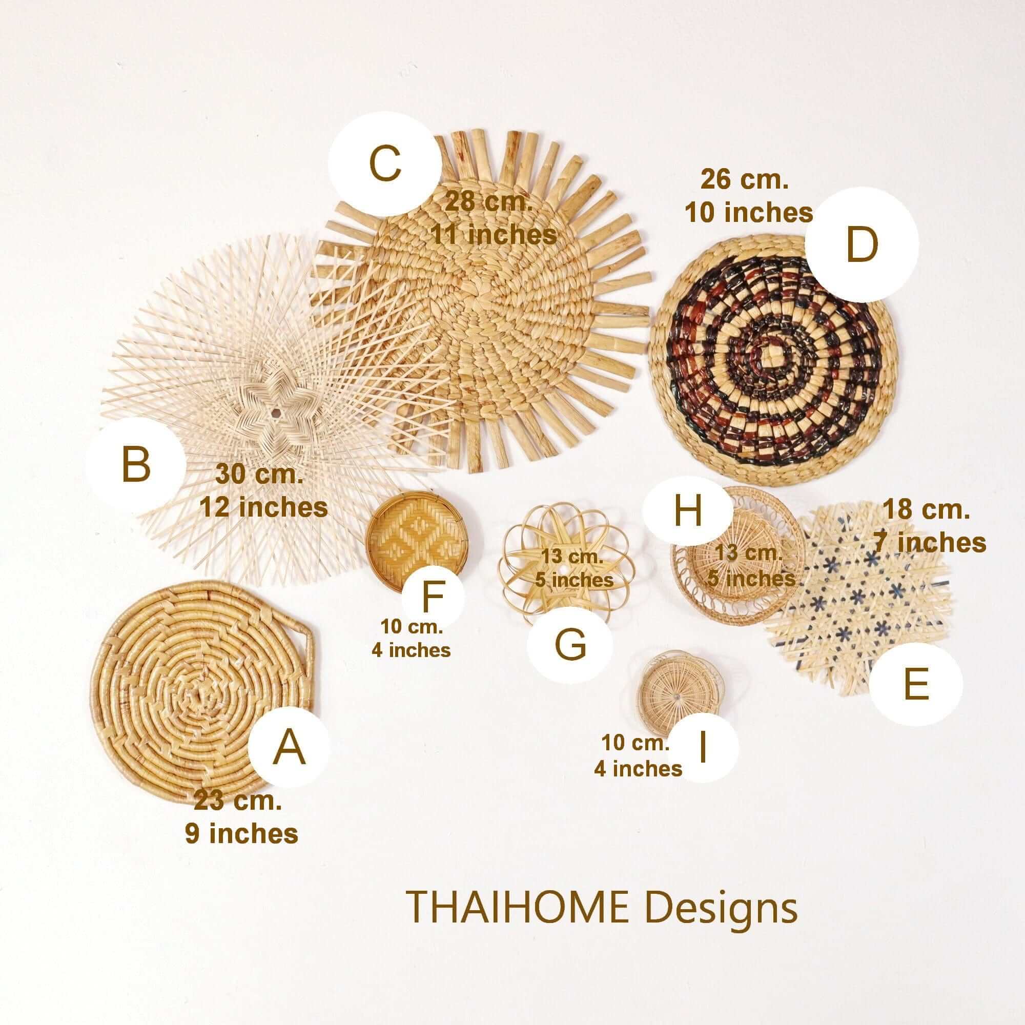 Kang Wan - Wall Hanging DeCor (Set Of 9) By Thaihome - Image 2