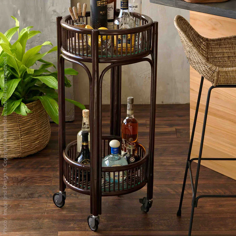 Kapora Bar Cart-Round By Texture Designideas - Image 3