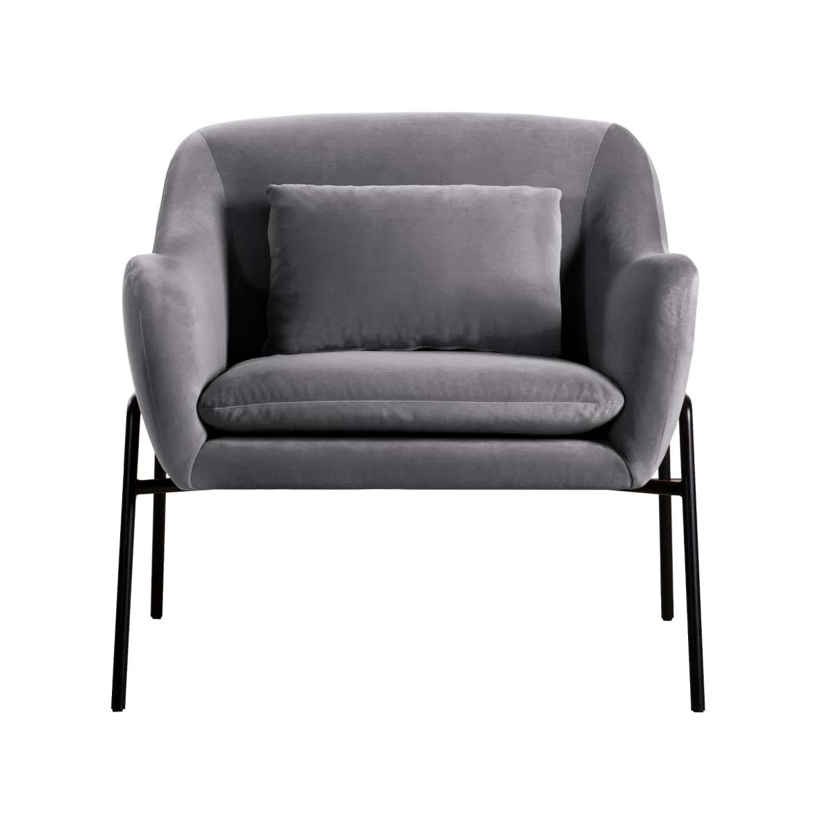 Karen Blue Velvet Modern Accent Chair By Armen Living - Image 10