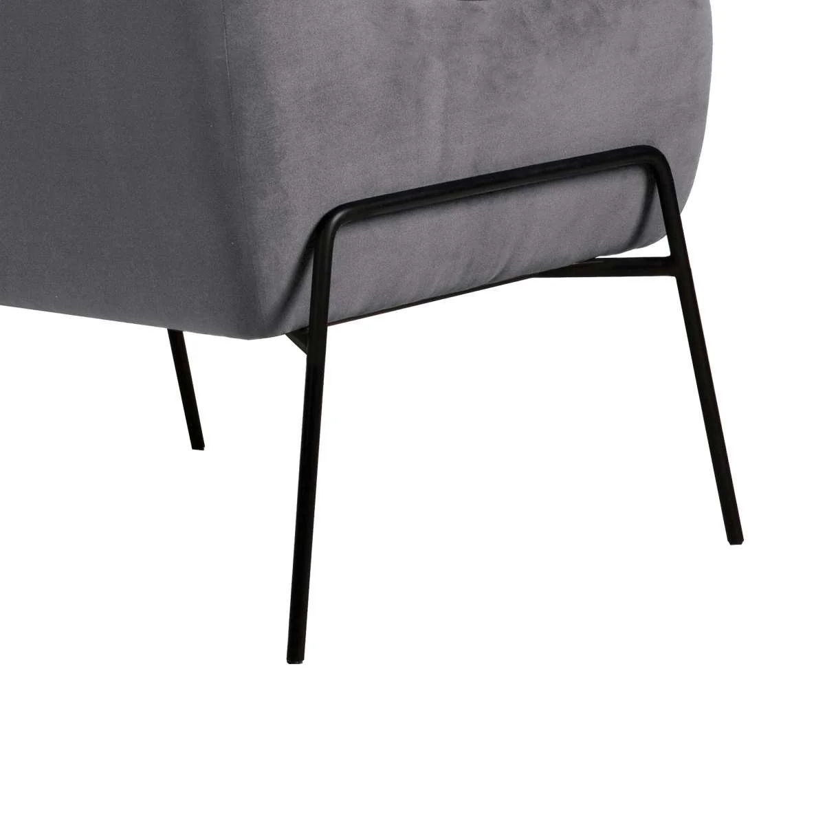 Karen Blue Velvet Modern Accent Chair By Armen Living - Image 13