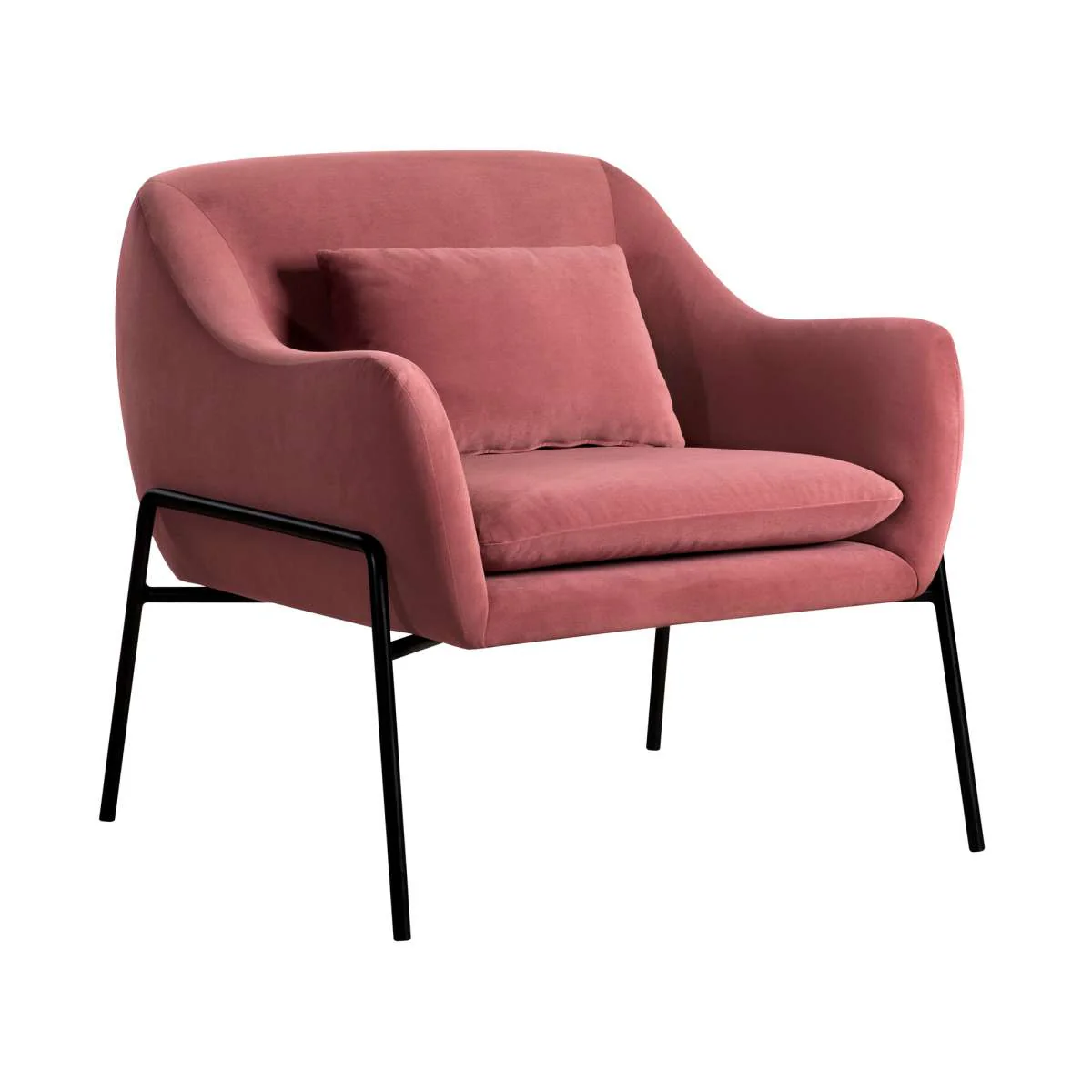 Karen Blue Velvet Modern Accent Chair By Armen Living - Image 16