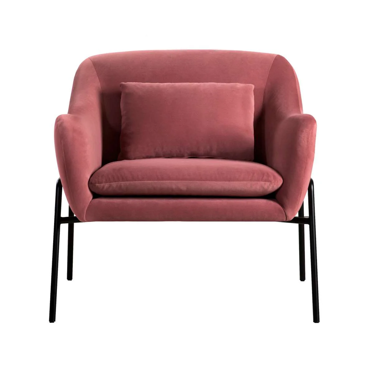 Karen Blue Velvet Modern Accent Chair By Armen Living - Image 17