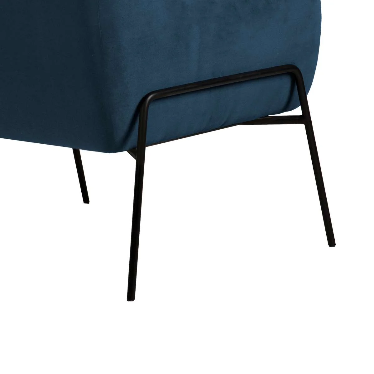 Karen Blue Velvet Modern Accent Chair By Armen Living - Image 6