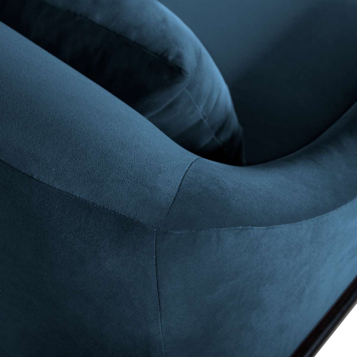 Karen Blue Velvet Modern Accent Chair By Armen Living - Image 7