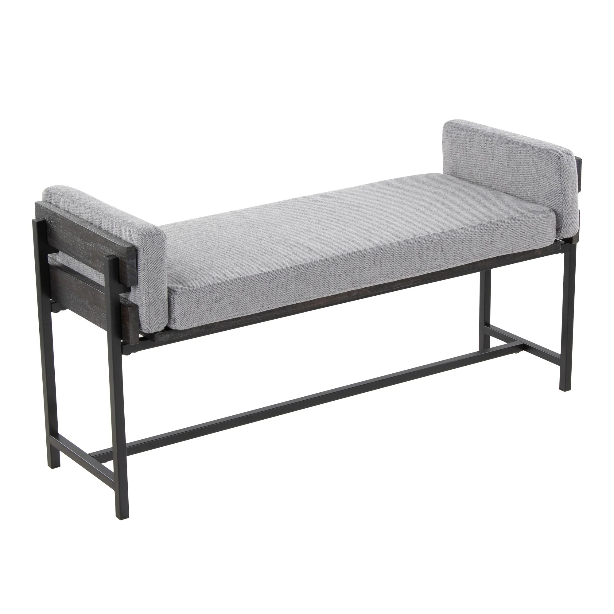Kari Bench By LumiSource - BC18-KARI2 BKGYCR1 - Image 10