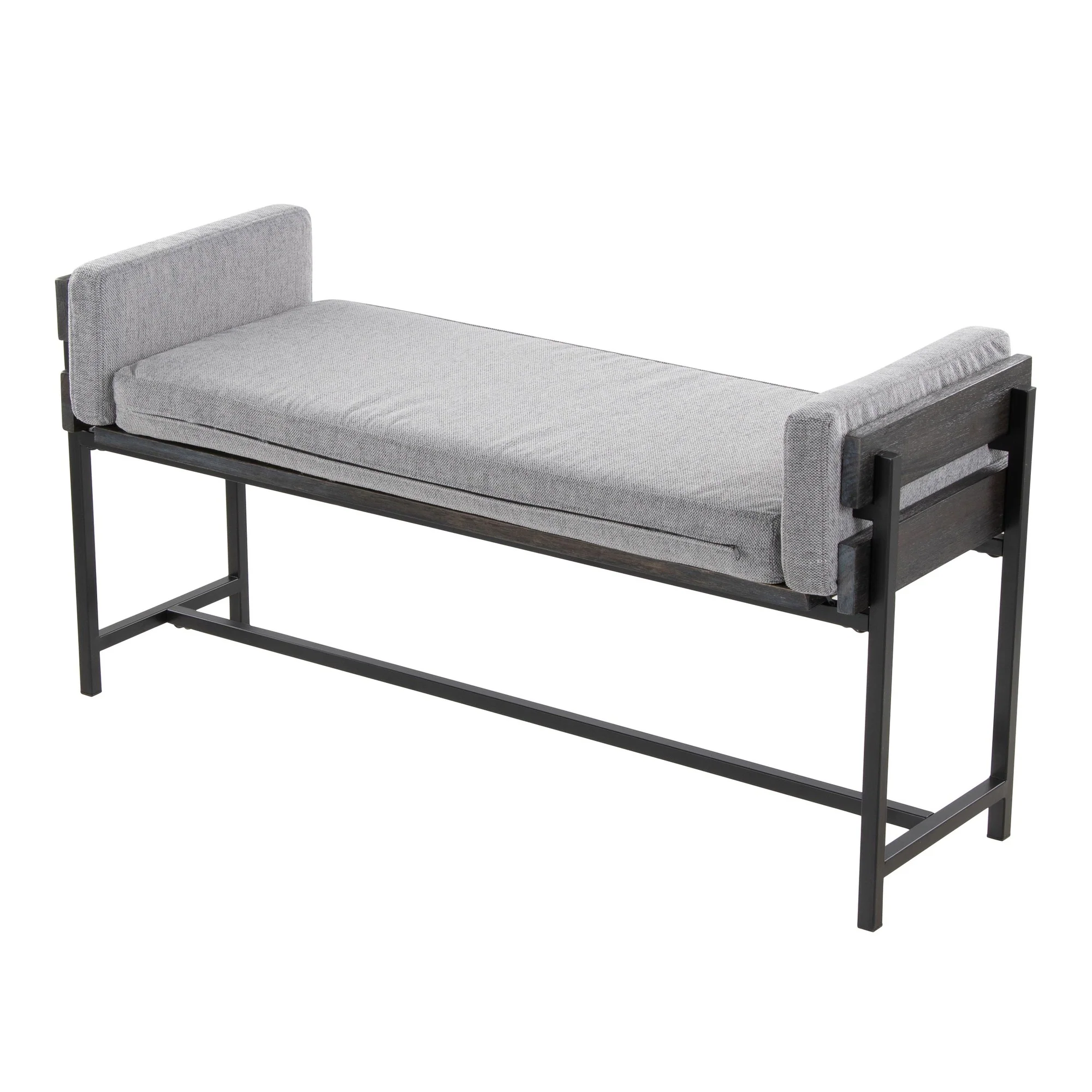 Kari Bench By LumiSource - BC18-KARI2 BKGYCR1 - Image 12