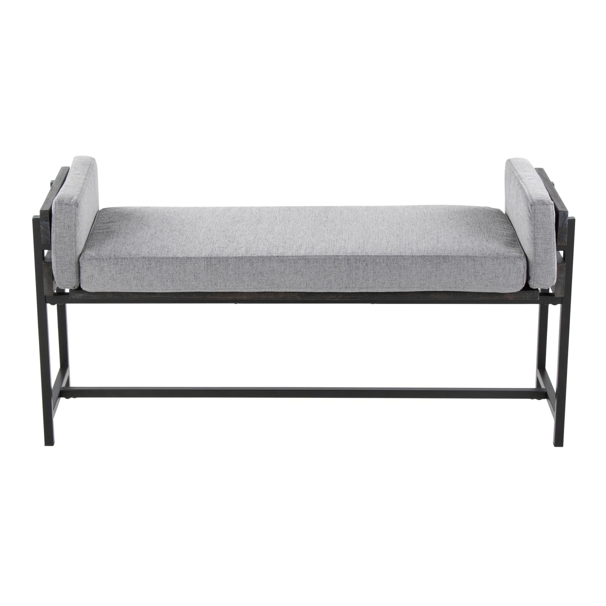 Kari Bench By LumiSource - BC18-KARI2 BKGYCR1 - Image 13