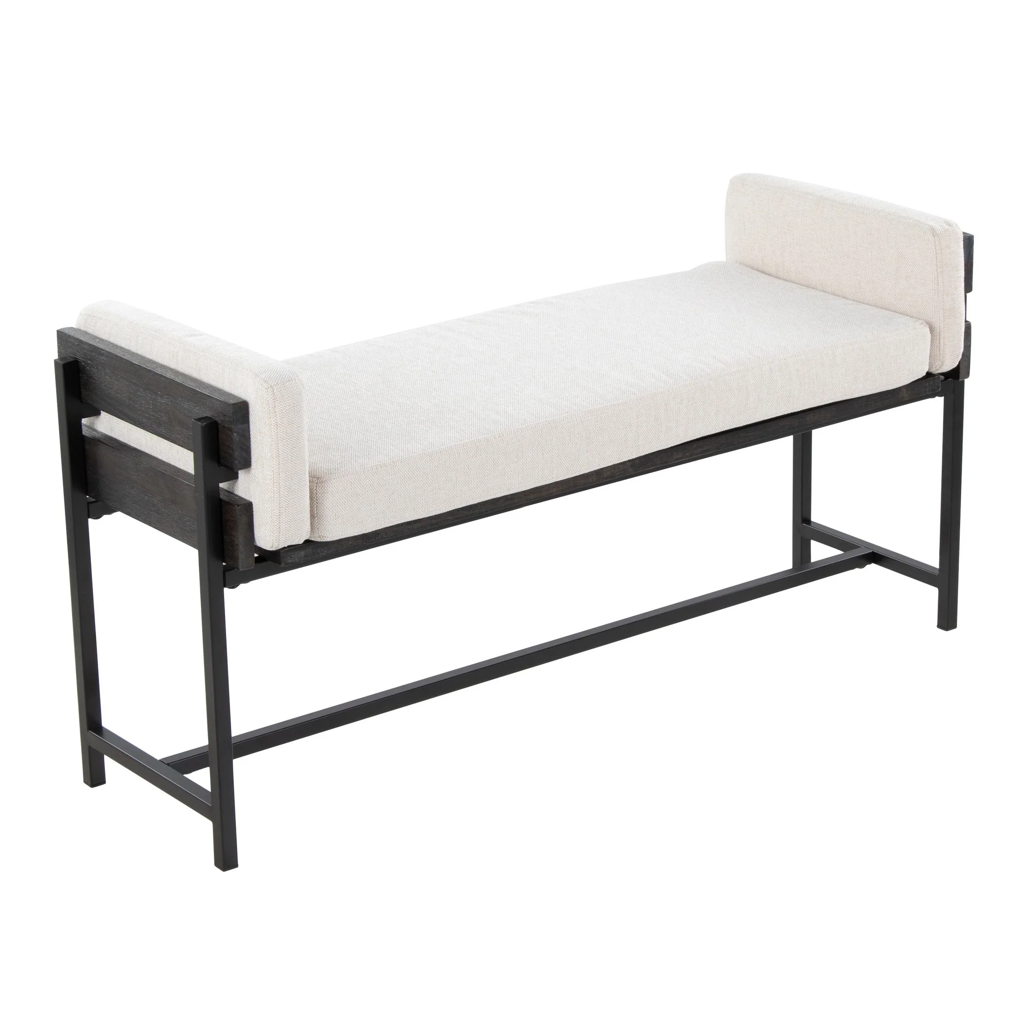 Kari Bench By LumiSource - BC18-KARI2 BKGYCR1 - Image 3