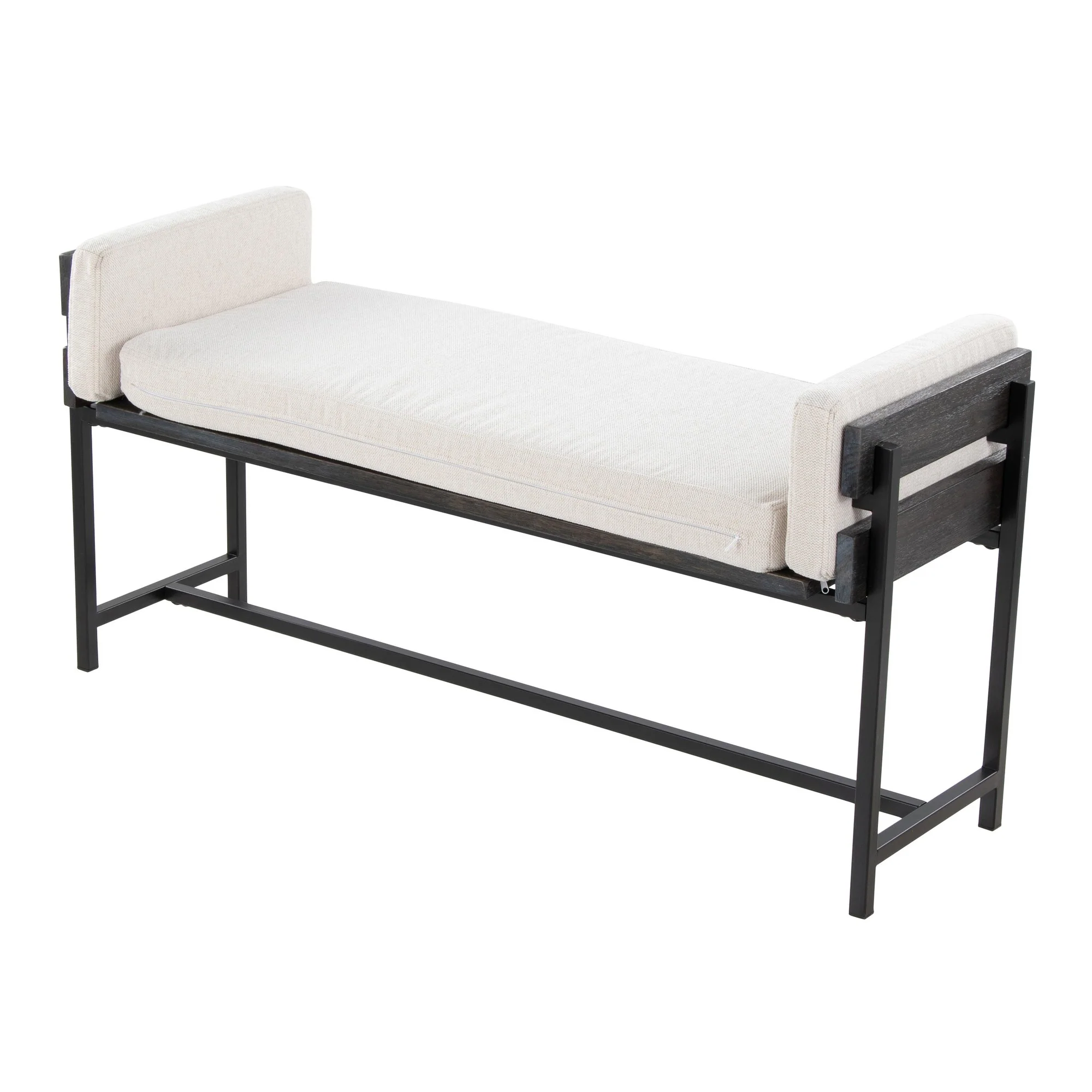 Kari Bench By LumiSource - BC18-KARI2 BKGYCR1 - Image 5