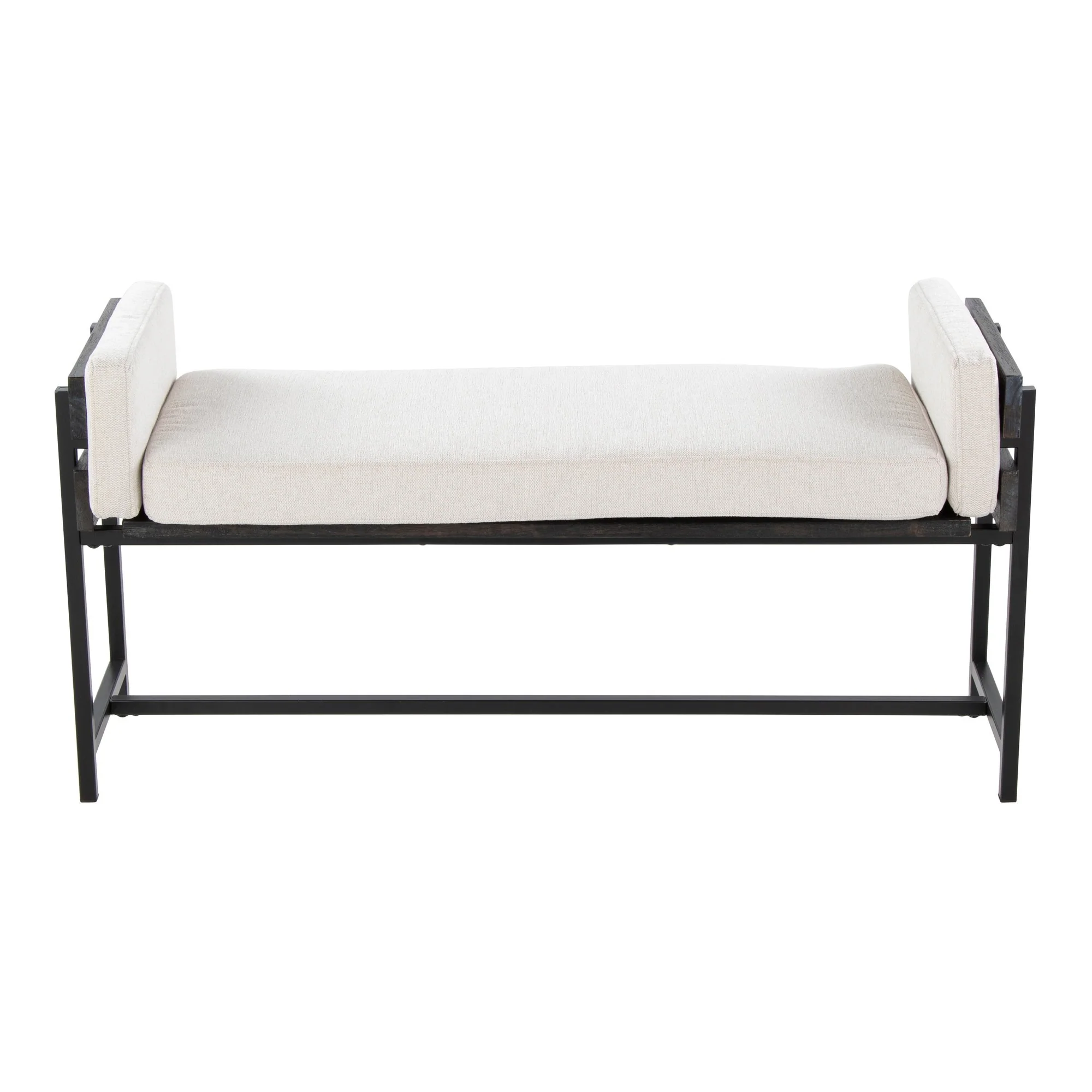 Kari Bench By LumiSource - BC18-KARI2 BKGYCR1 - Image 6