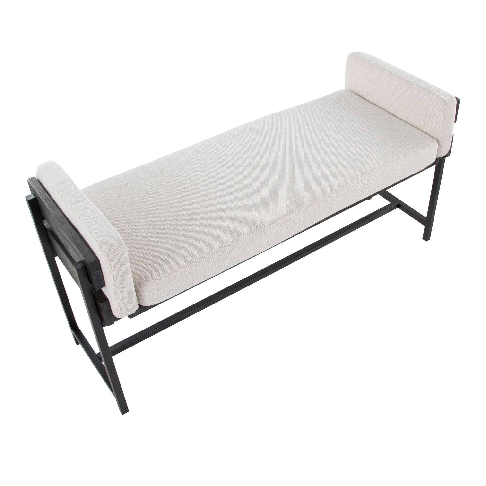 Kari Bench By LumiSource - BC18-KARI2 BKGYCR1 - Image 7