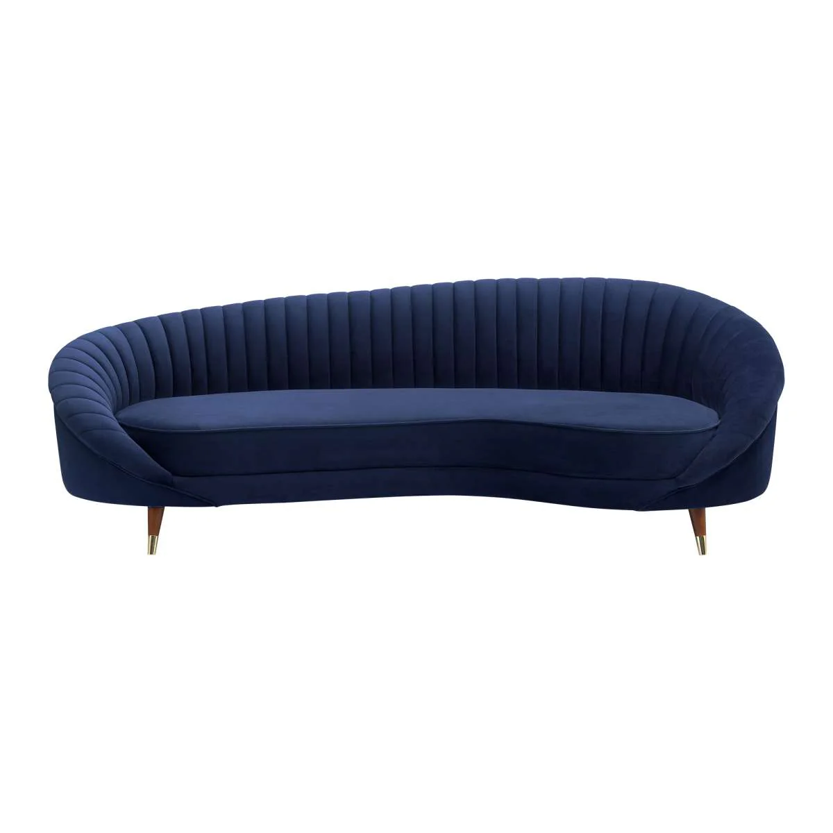 Karisma Dark Gray Curved Velvet Sofa By Armen Living - Image 6