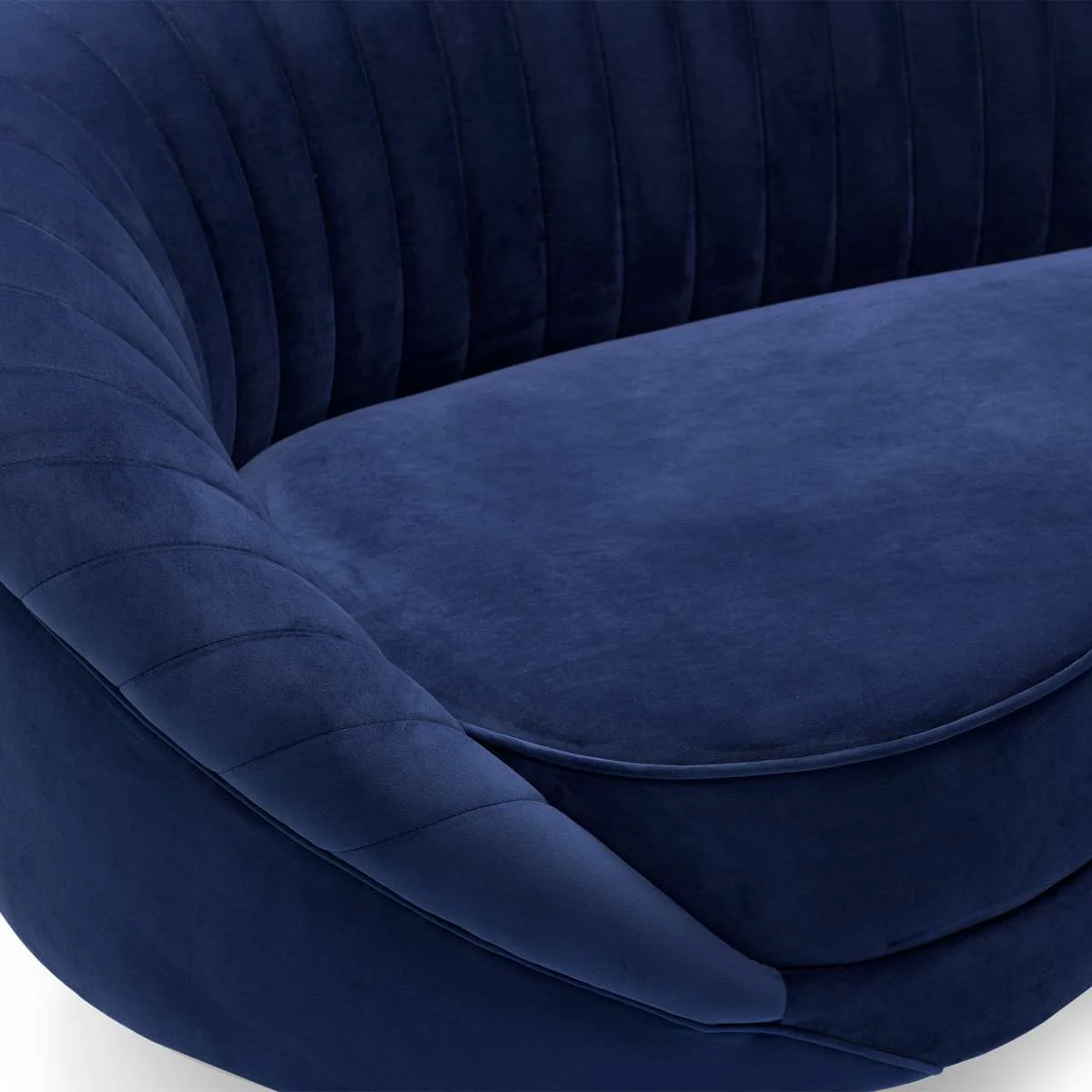 Karisma Dark Gray Curved Velvet Sofa By Armen Living - Image 8