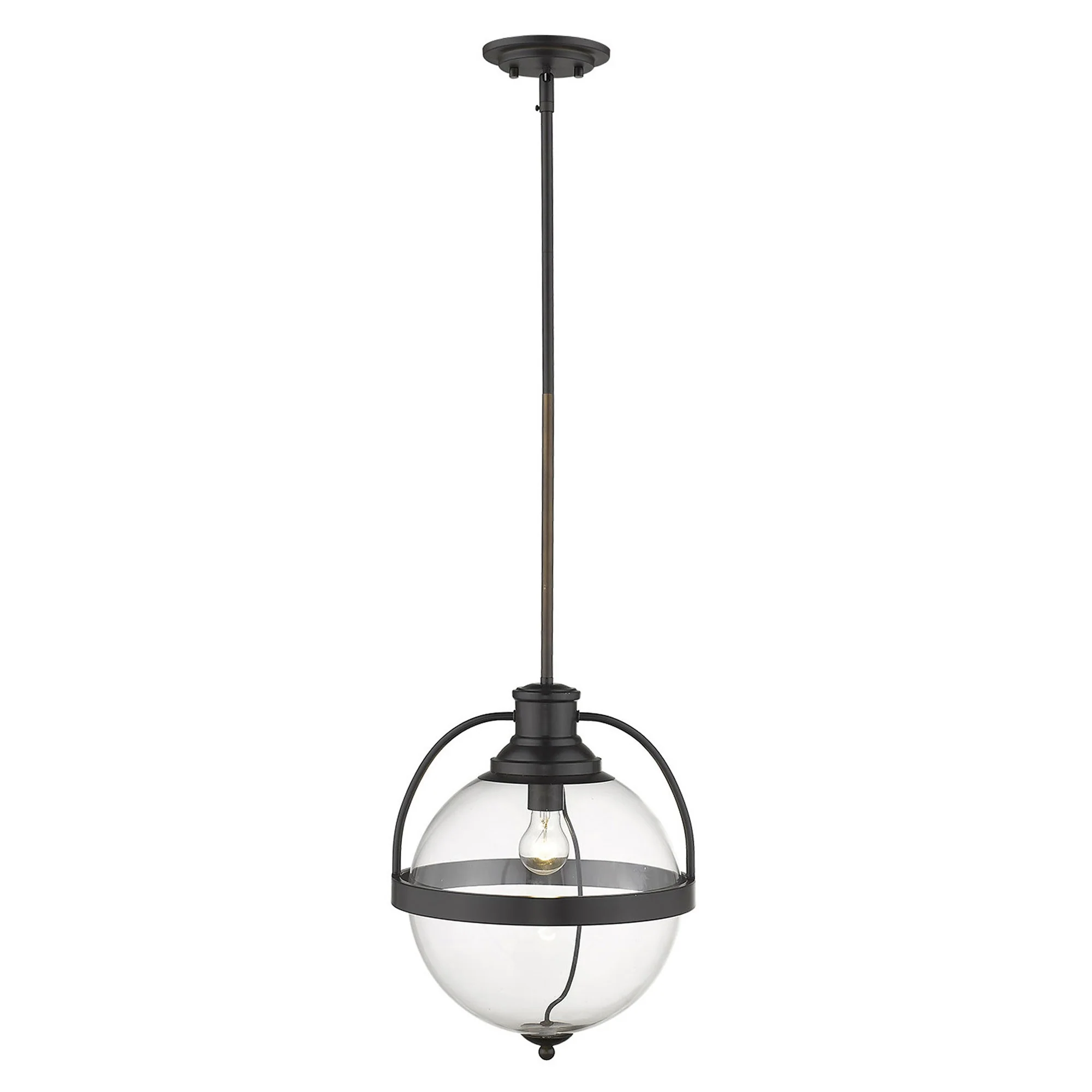 Kassian 1-Light Oil-Rubbed Bronze Pendant By Homeroots - Image 3