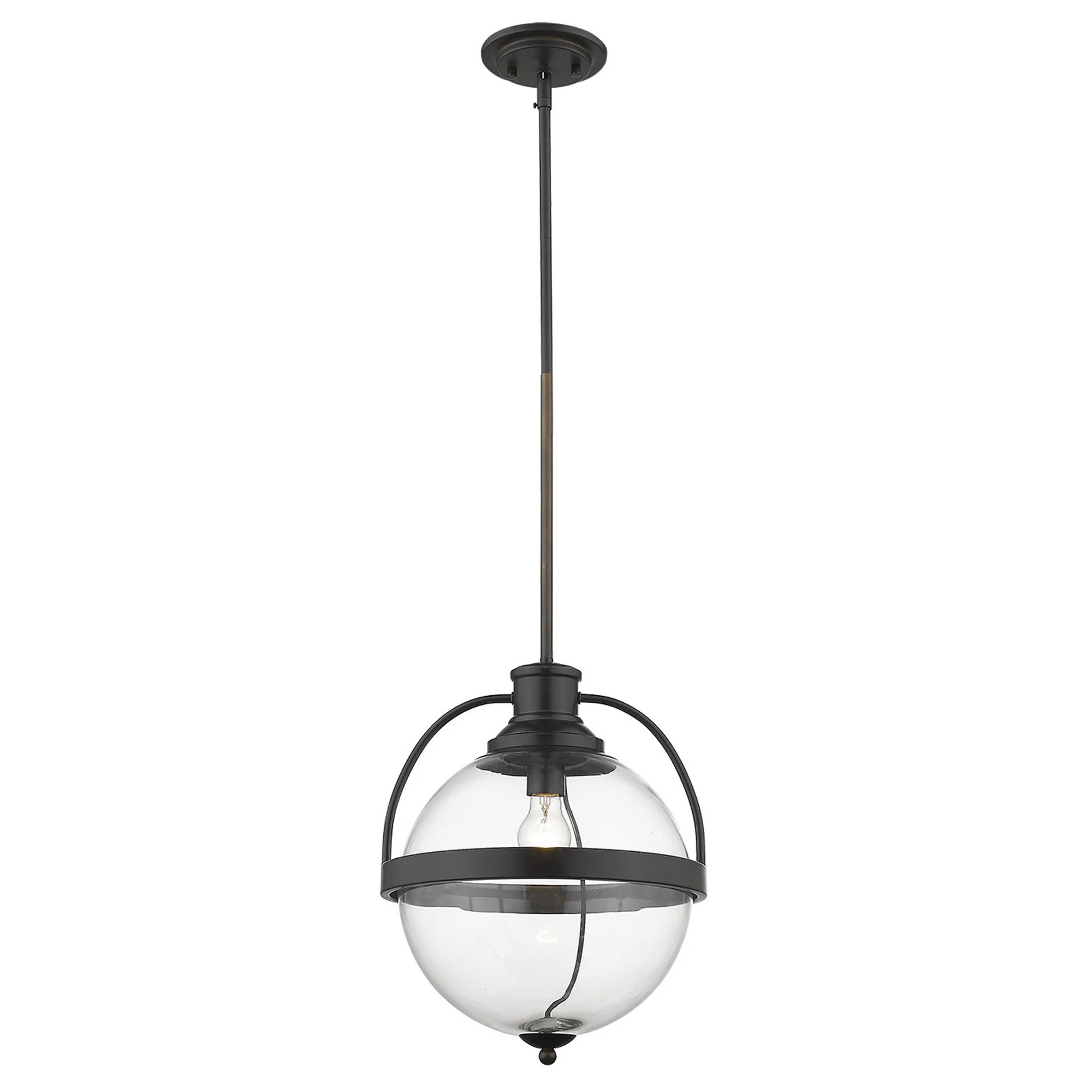 Kassian 1-Light Oil-Rubbed Bronze Pendant By Homeroots - Image 4