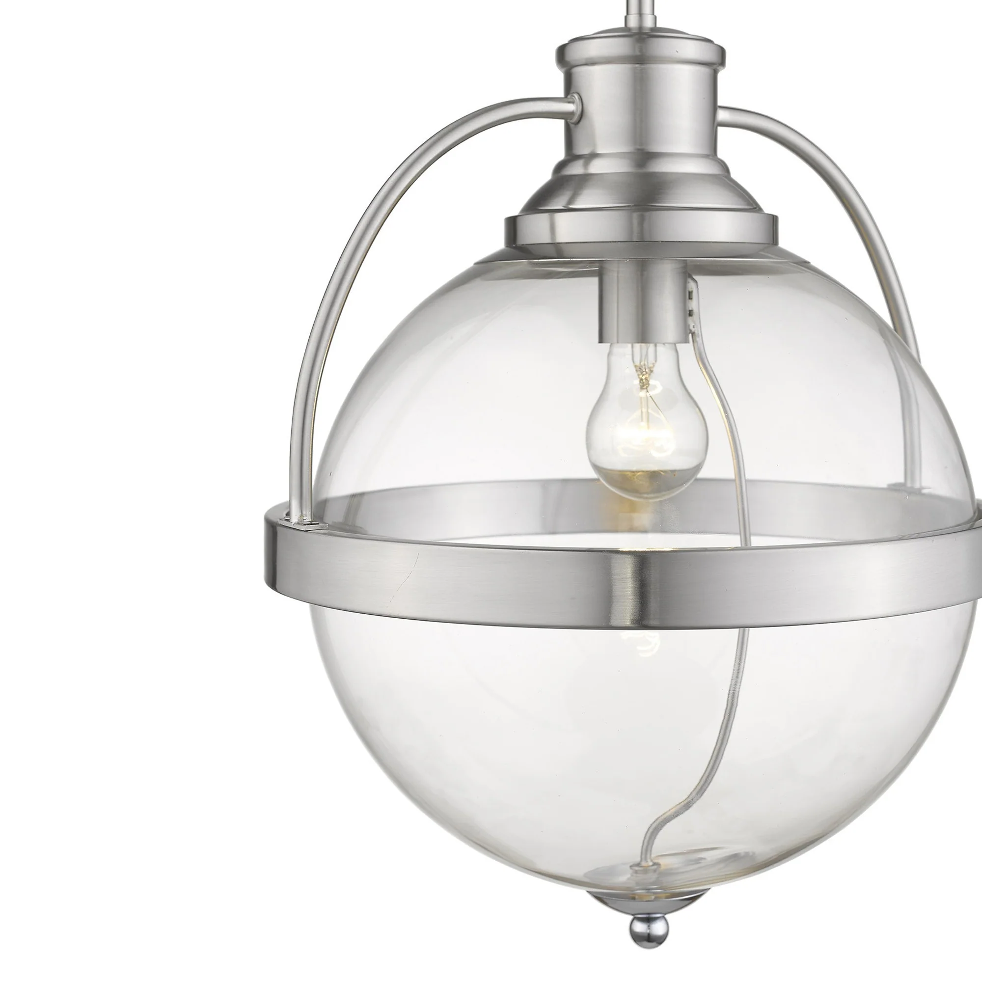Kassian 1-Light Satin Nickel Pendant By Homeroots - Image 5