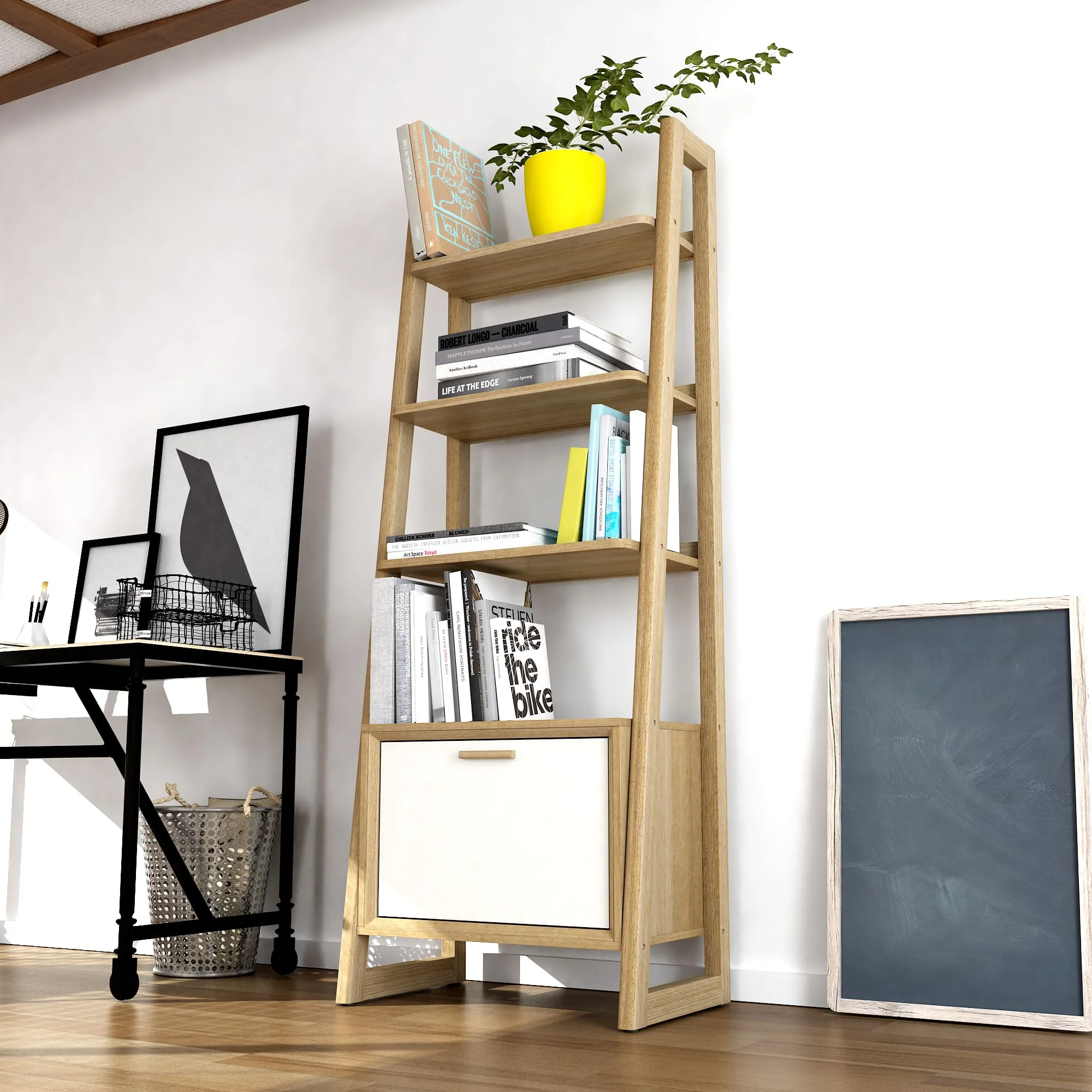 Kathy Ladder Shelf Bookcase By Anderson Teak - Image 8