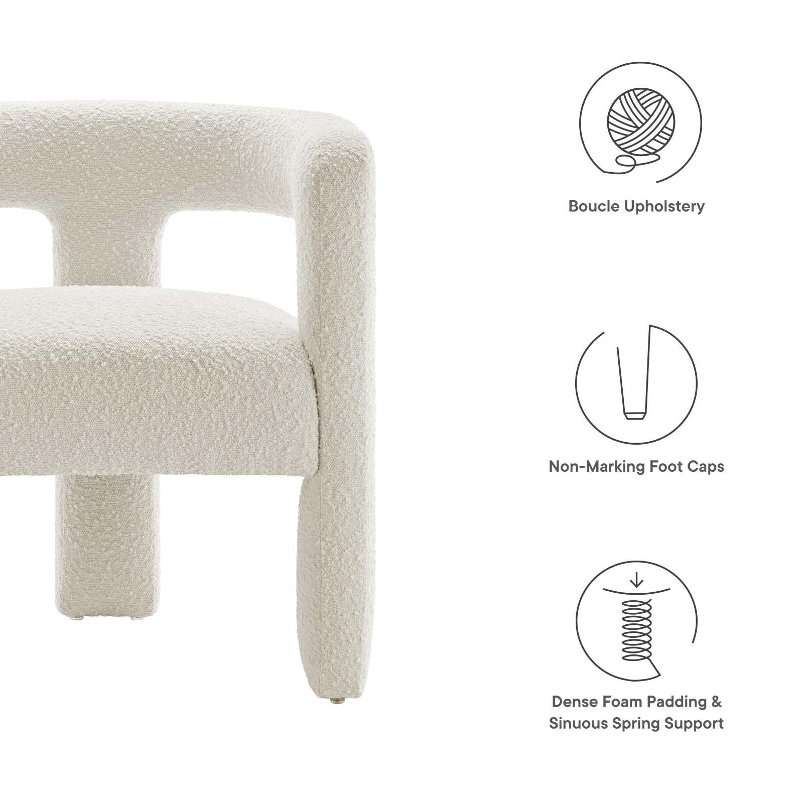Kayla Boucle Upholstered Armchair By Modway - EEI-6479 - Image 15