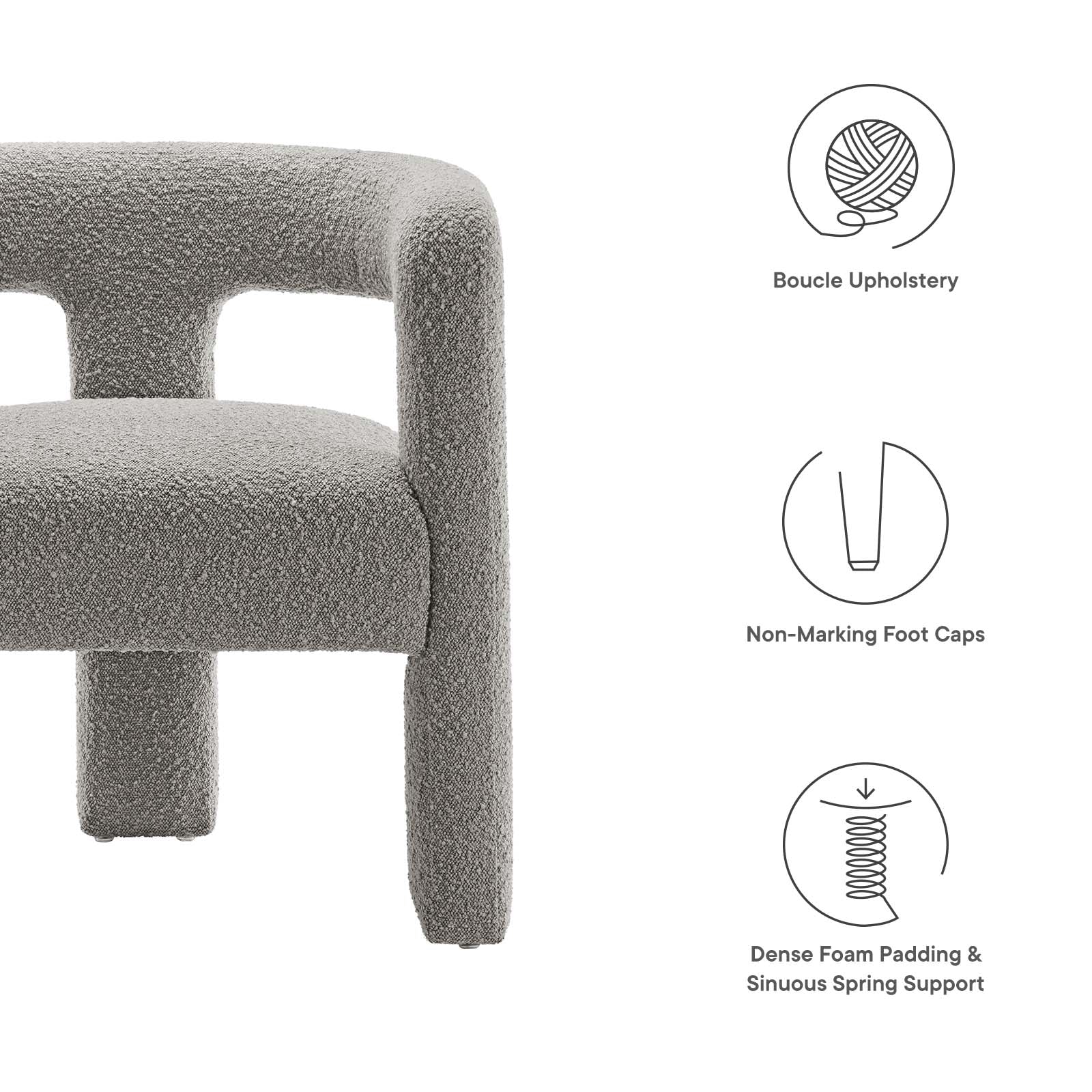 Kayla Boucle Upholstered Armchair By Modway - EEI-6479 - Image 23