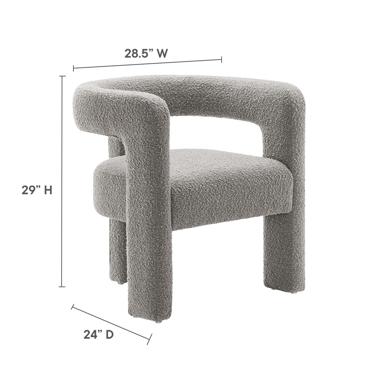 Kayla Boucle Upholstered Armchair By Modway - EEI-6479 - Image 24