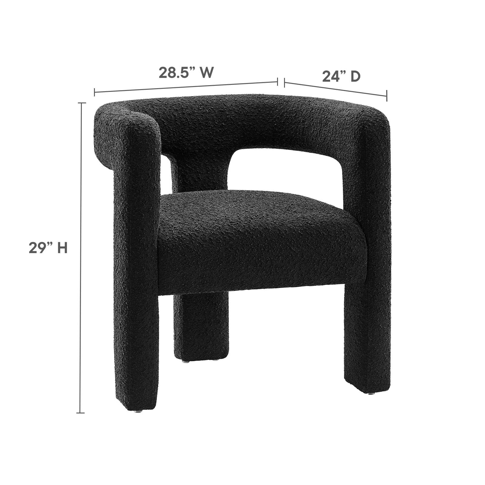 Kayla Boucle Upholstered Armchair By Modway - EEI-6479 - Image 8