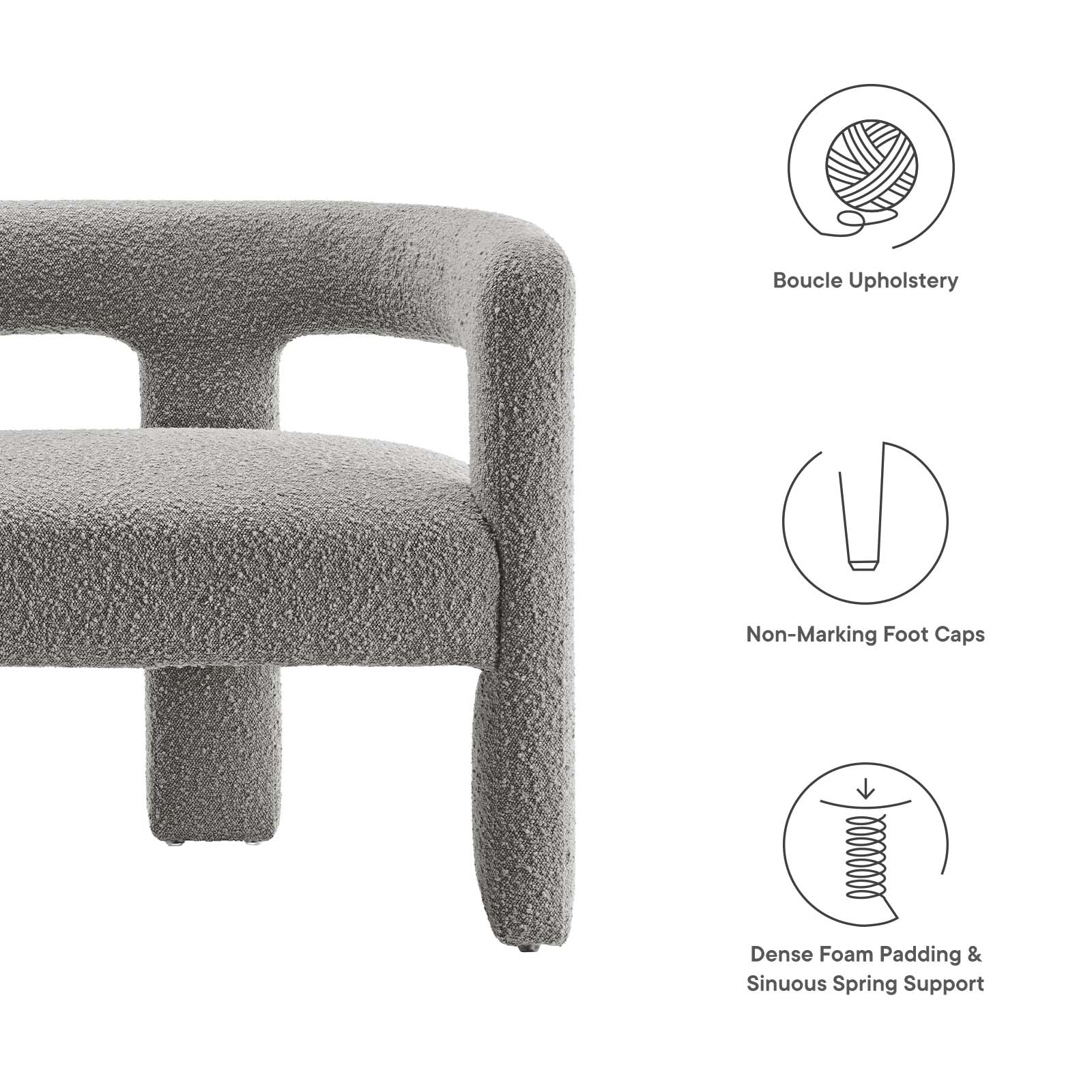 Kayla Boucle Upholstered Loveseat By Modway - EEI-6477 - Image 23