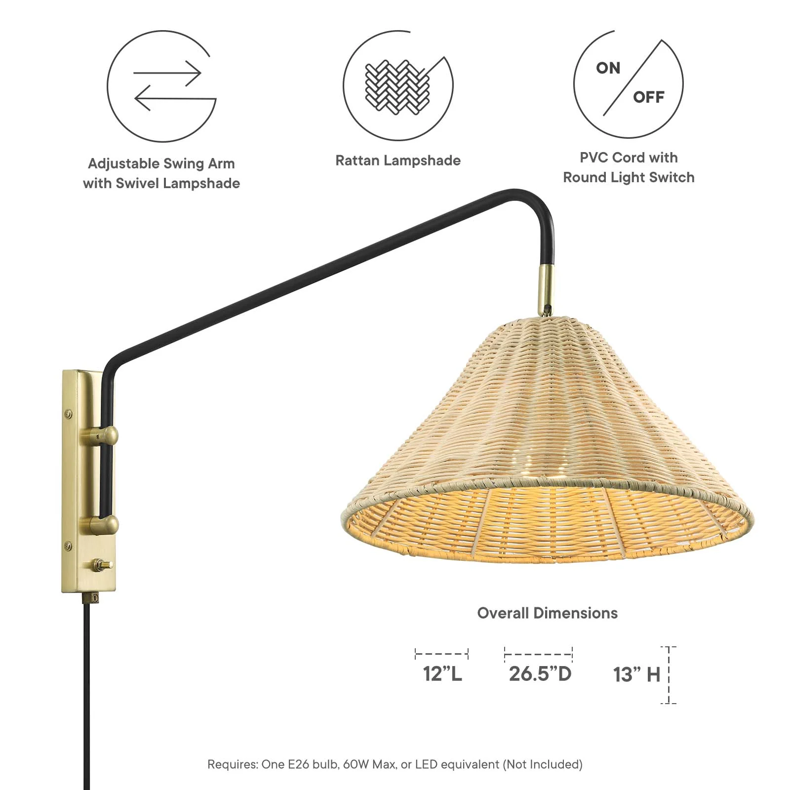 Keala Rattan Wall Sconce By Modway - EEI-6255 - Image 7