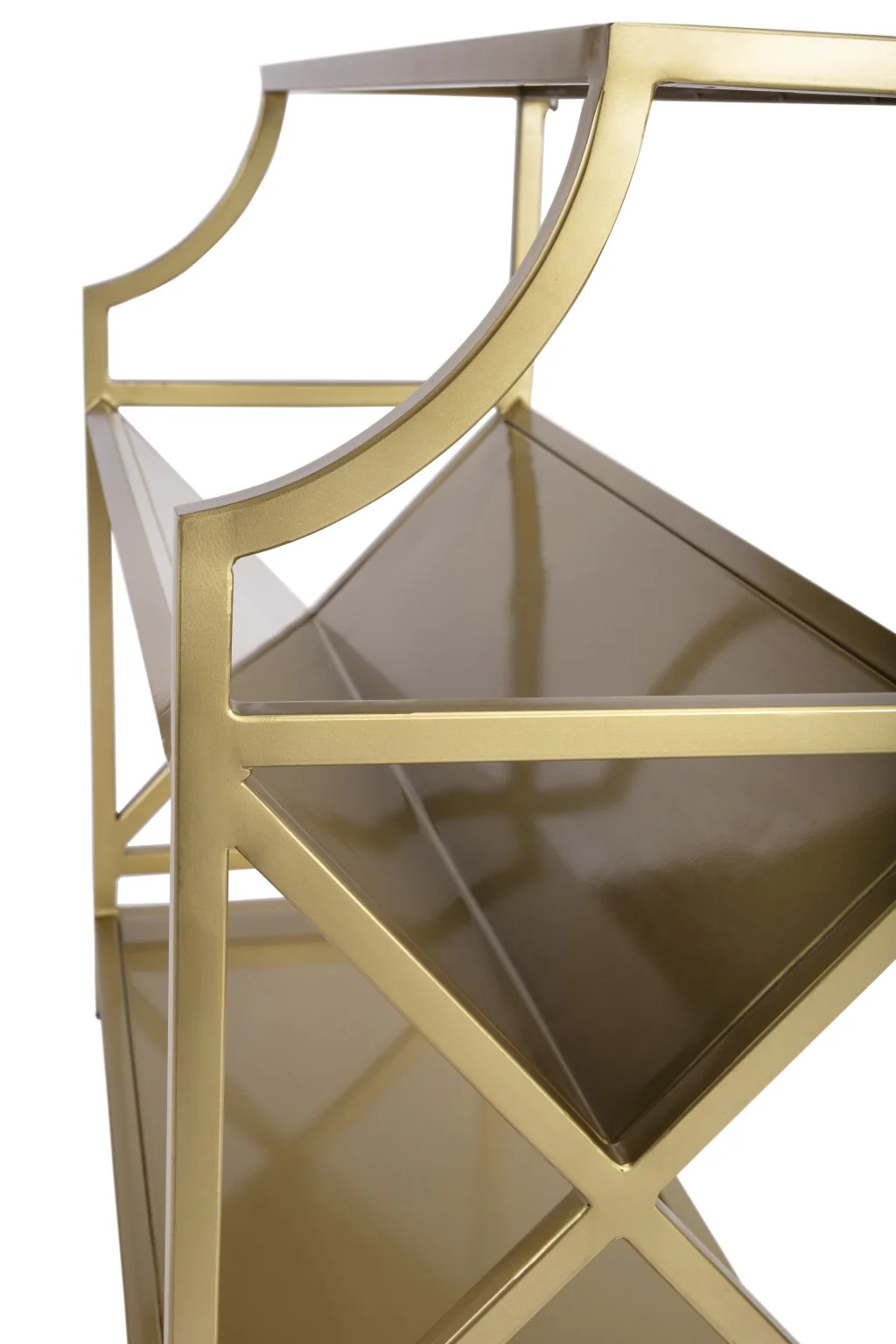 Keats Antique Gold Library Bookcase By Homeroots - Image 5