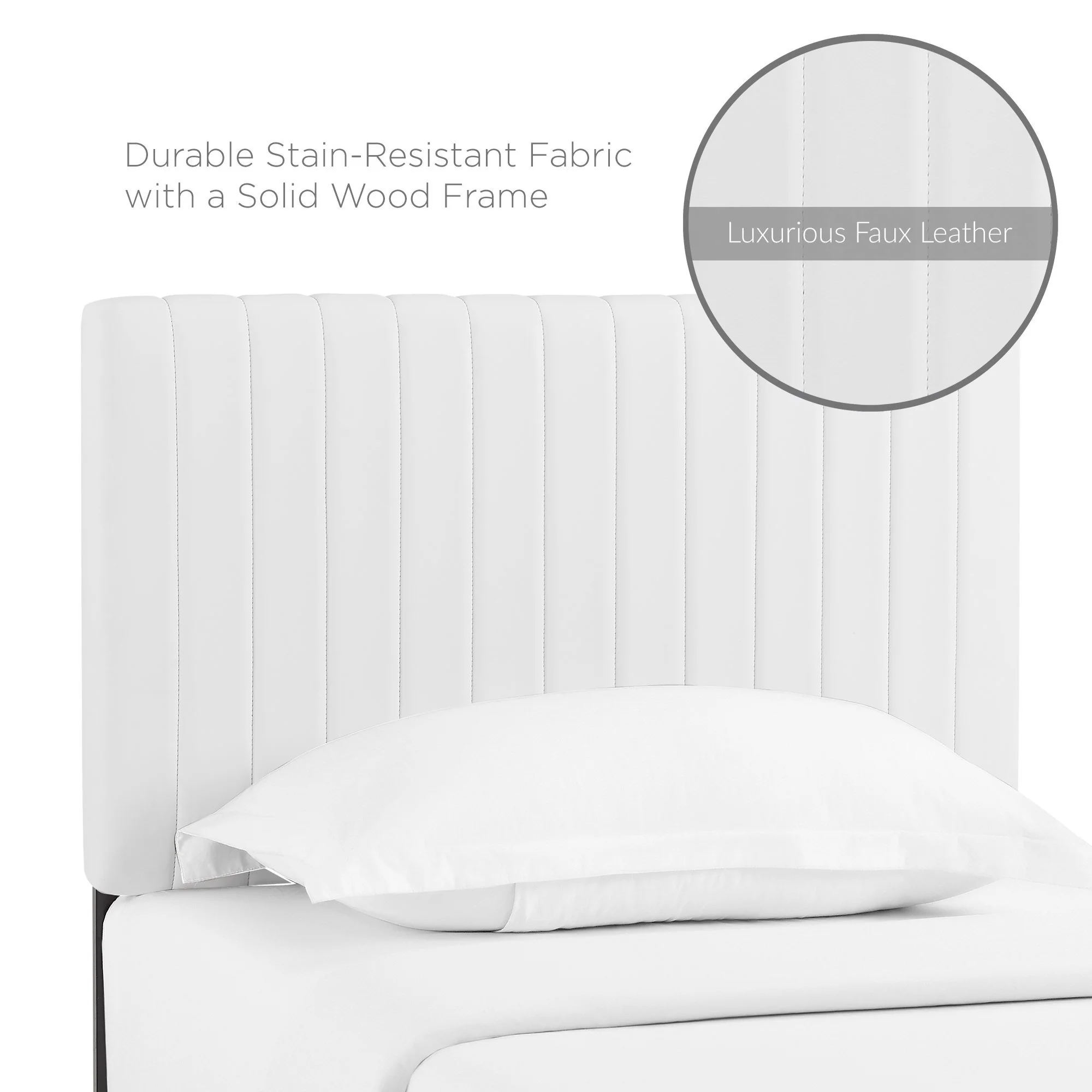 Keira Faux Leather Twin Headboard by Modway - Image 4