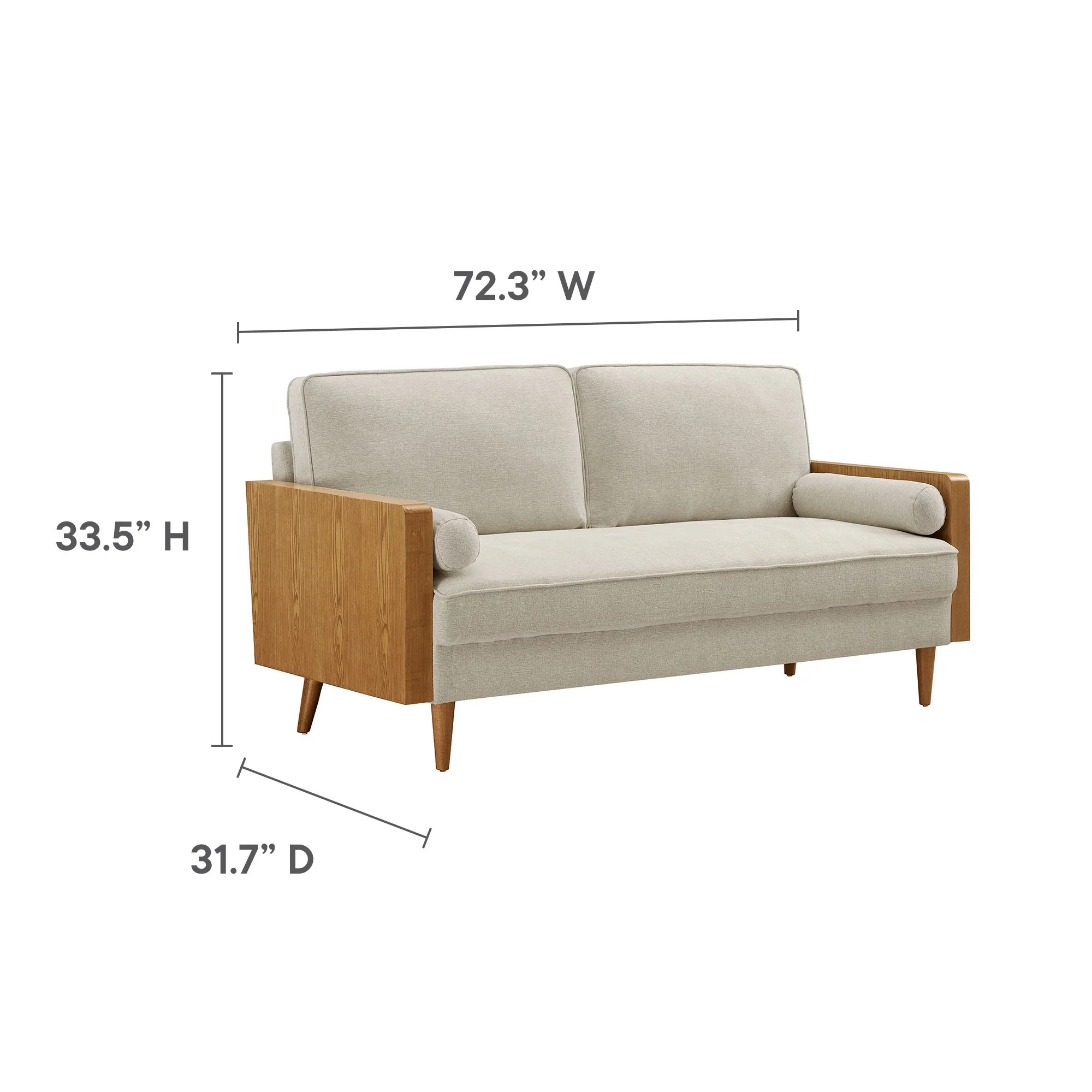 Kellan Heathered Fabric Upholstered Sofa by Modway - Image 18