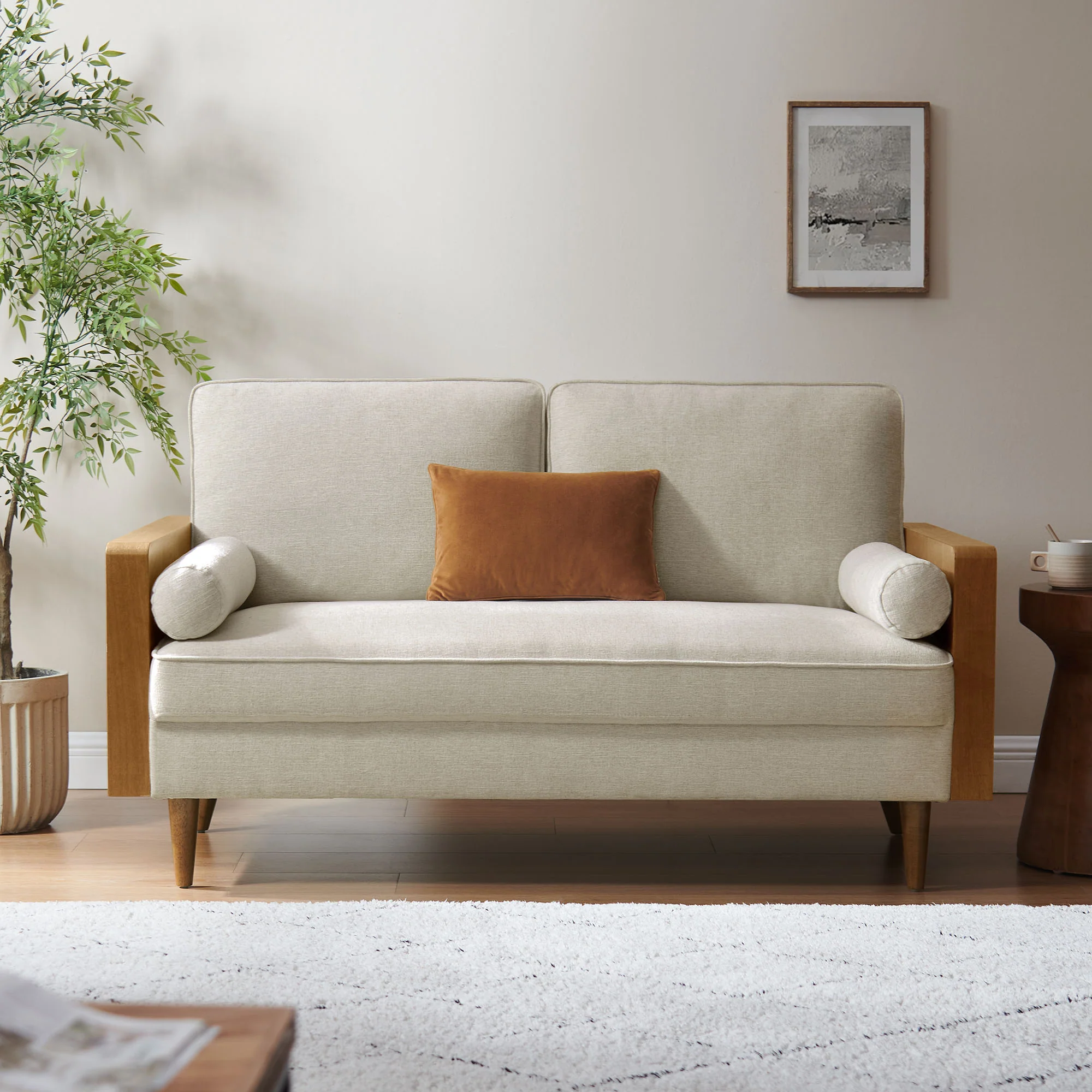 Kellan Heathered Weave Fabric Loveseat by Modway - Image 16