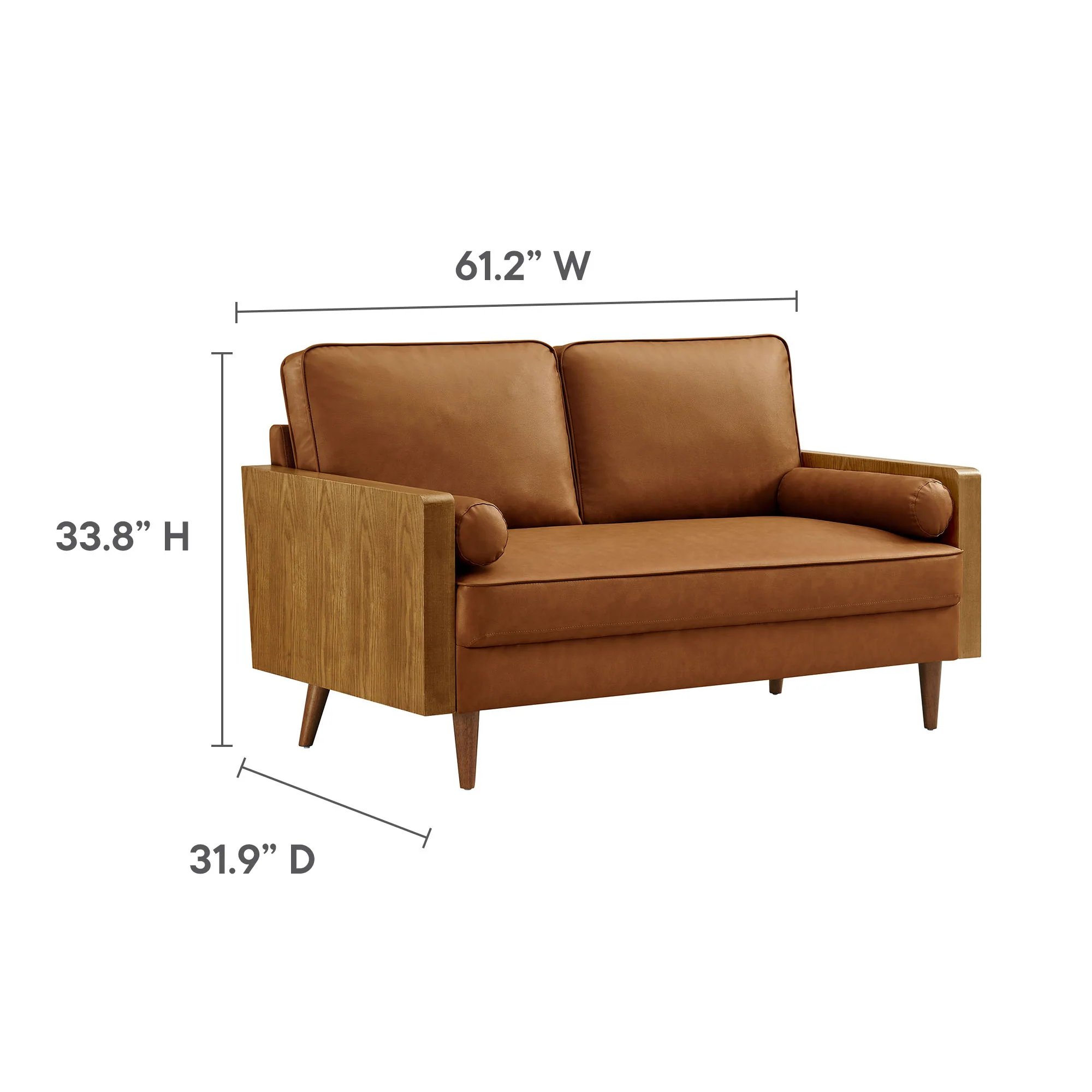 Kellan Vegan Leather Loveseat by Modway - Image 18