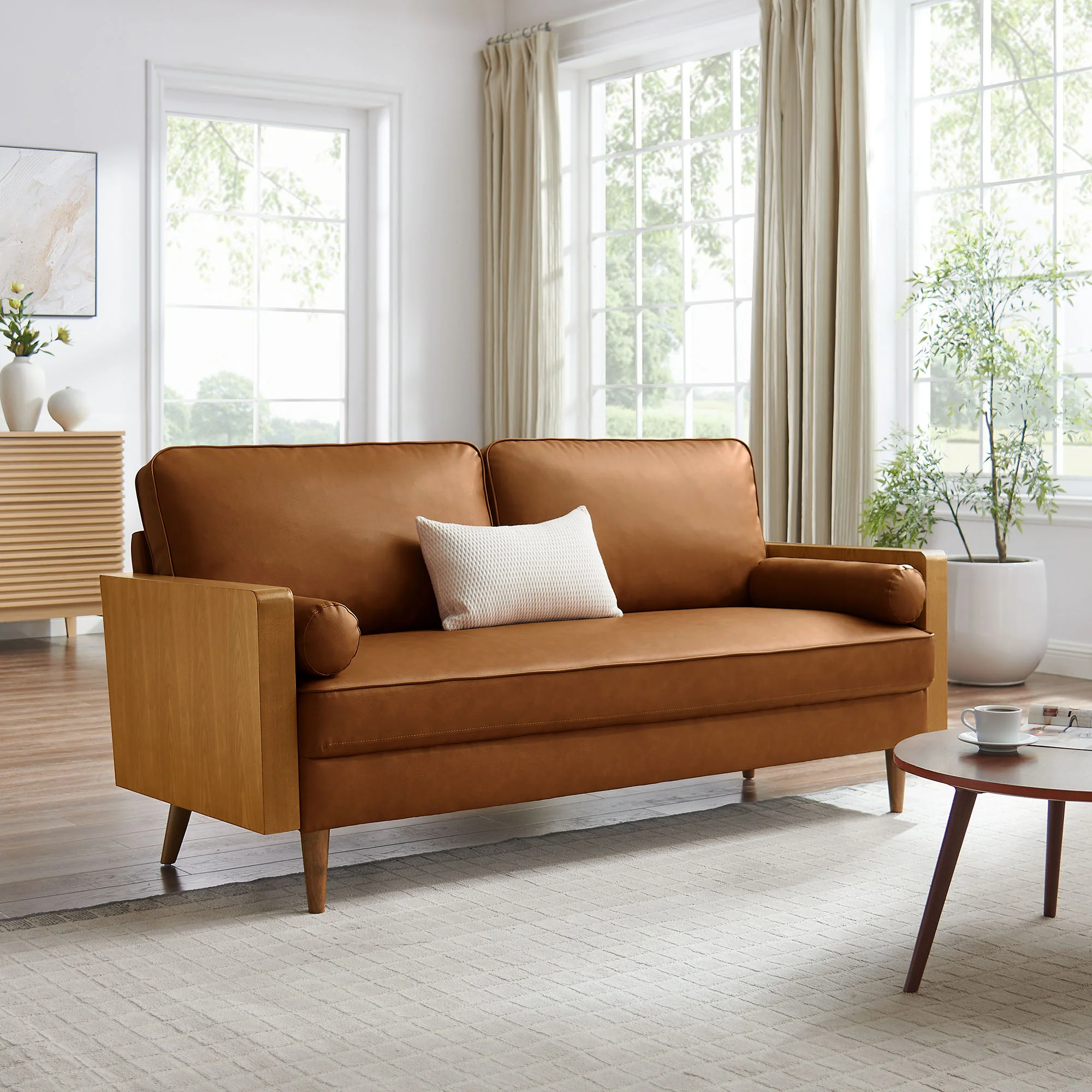 Kellan Vegan Leather Sofa by Modway - Image 16