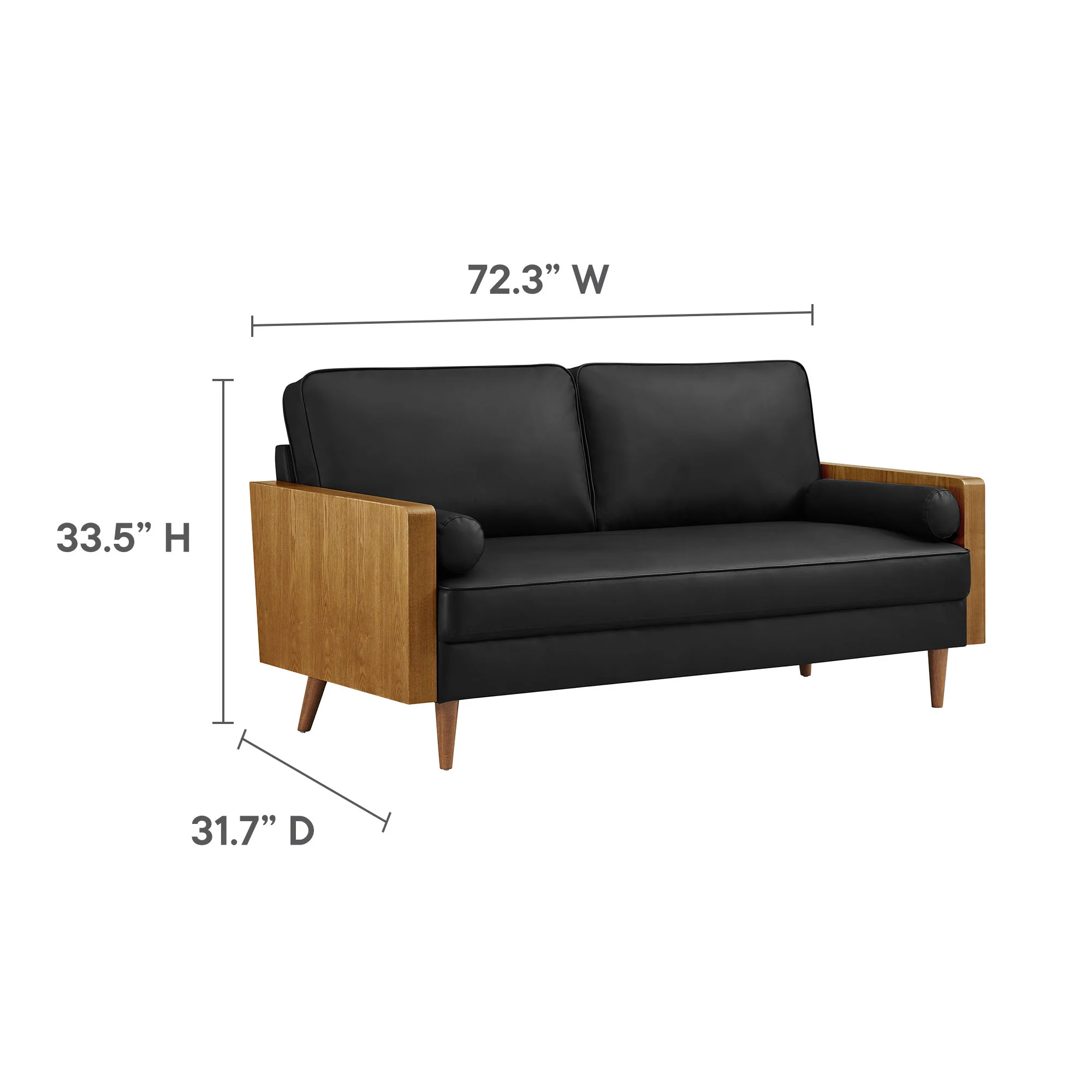Kellan Vegan Leather Sofa by Modway - Image 9