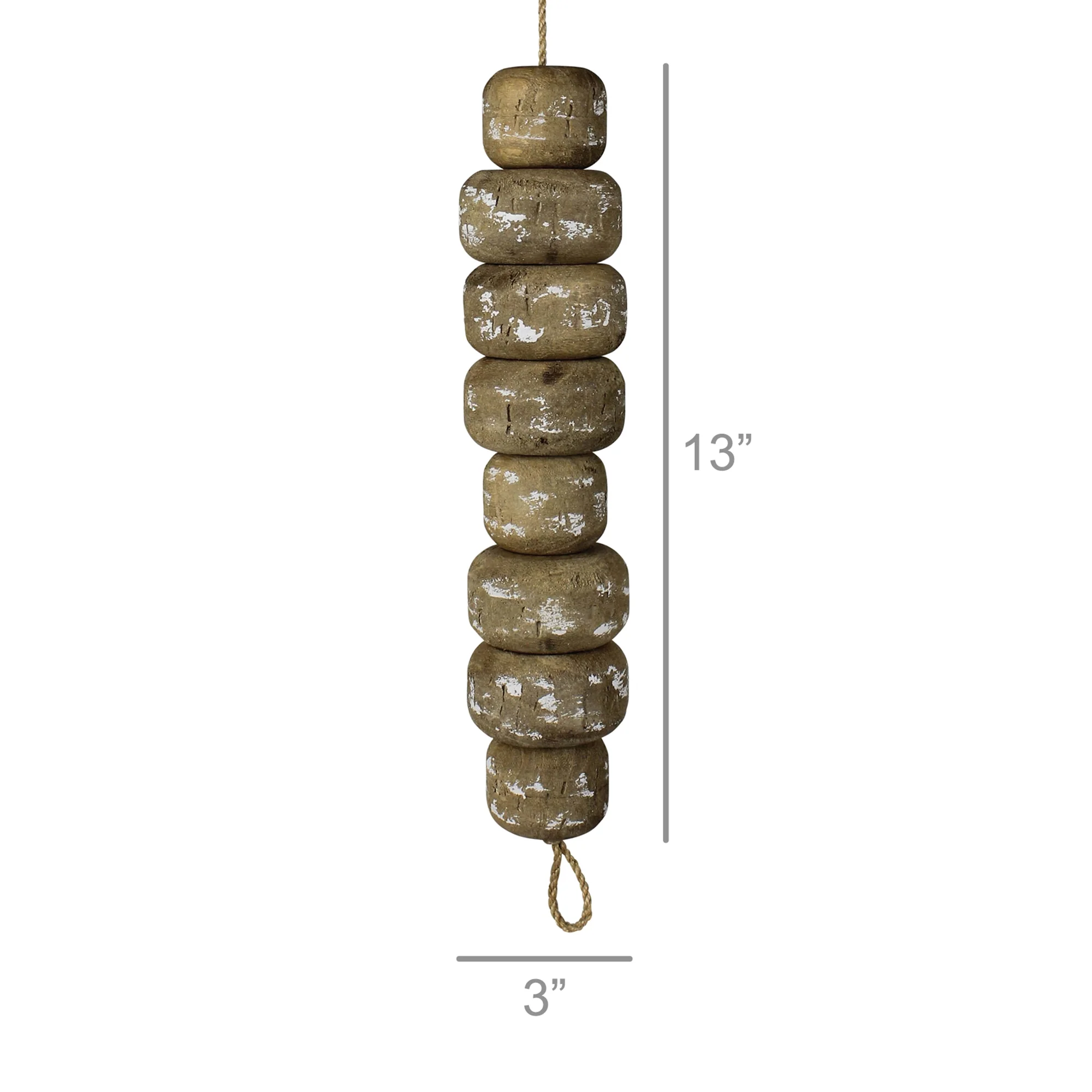 Kelso Oversized Wood Bead Strand Set Of 2 By HomArt - Image 4