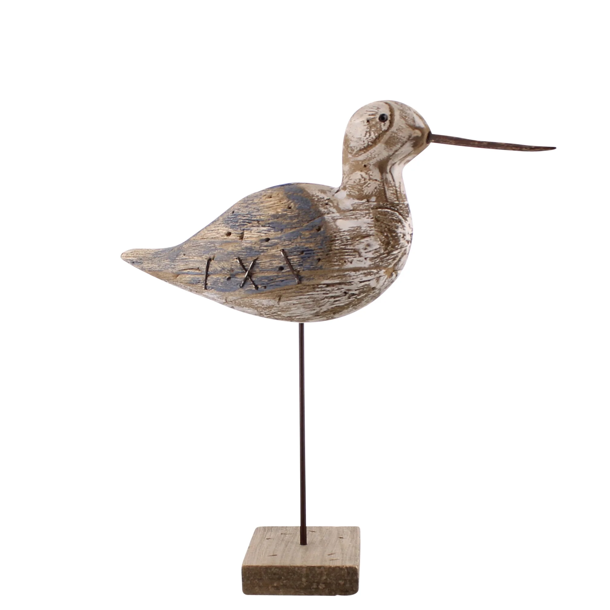 Kelso Wood Seagull - Sandpiper - Navy & Natural Wood Set Of 2 By HomArt - Image 3