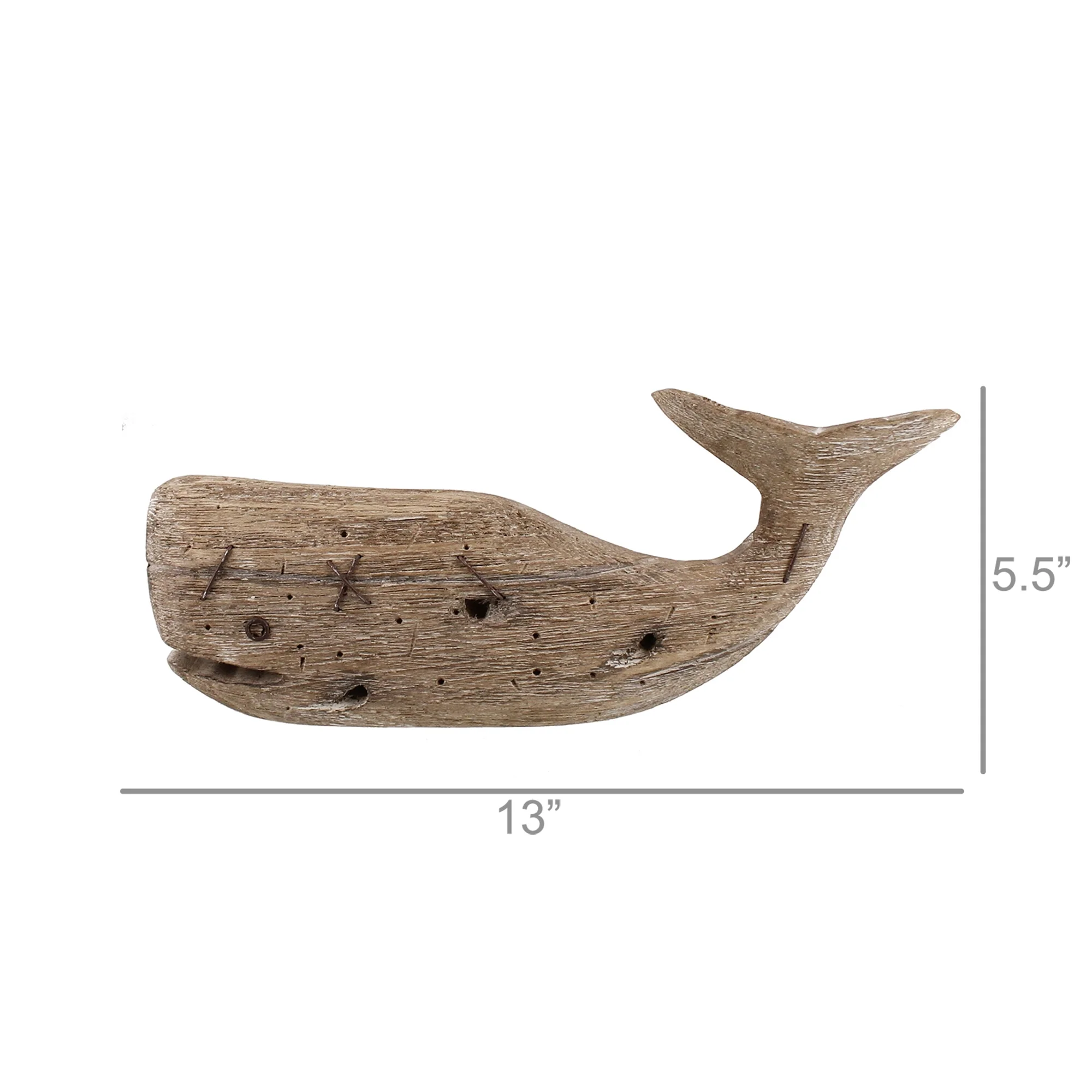Kelso Wood Sperm Whale - Small - Natural Wood Set Of 2 By HomArt - Image 3