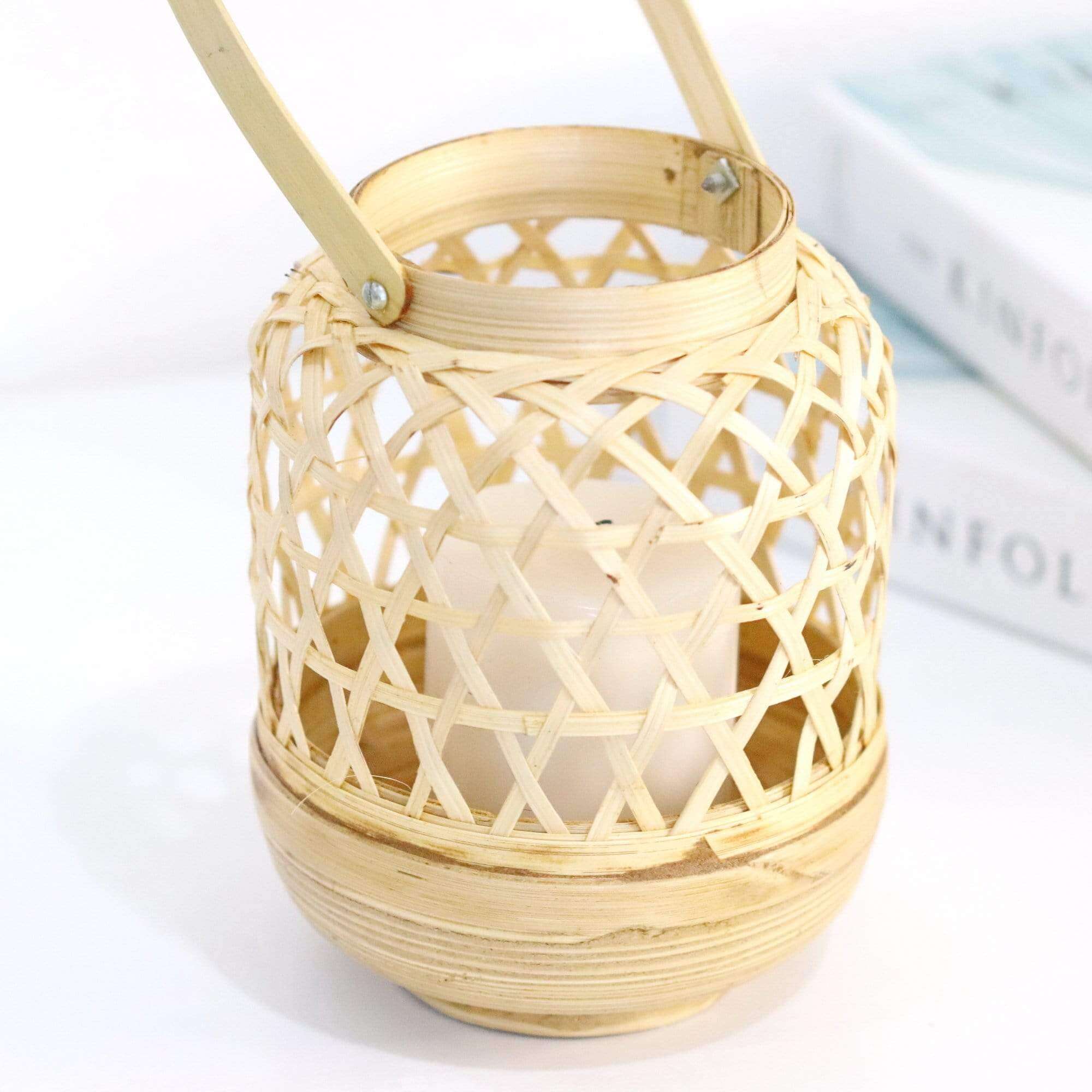 Kem Ma Nut - Bamboo Lantern (15-18 Cm) By Thaihome - Image 3