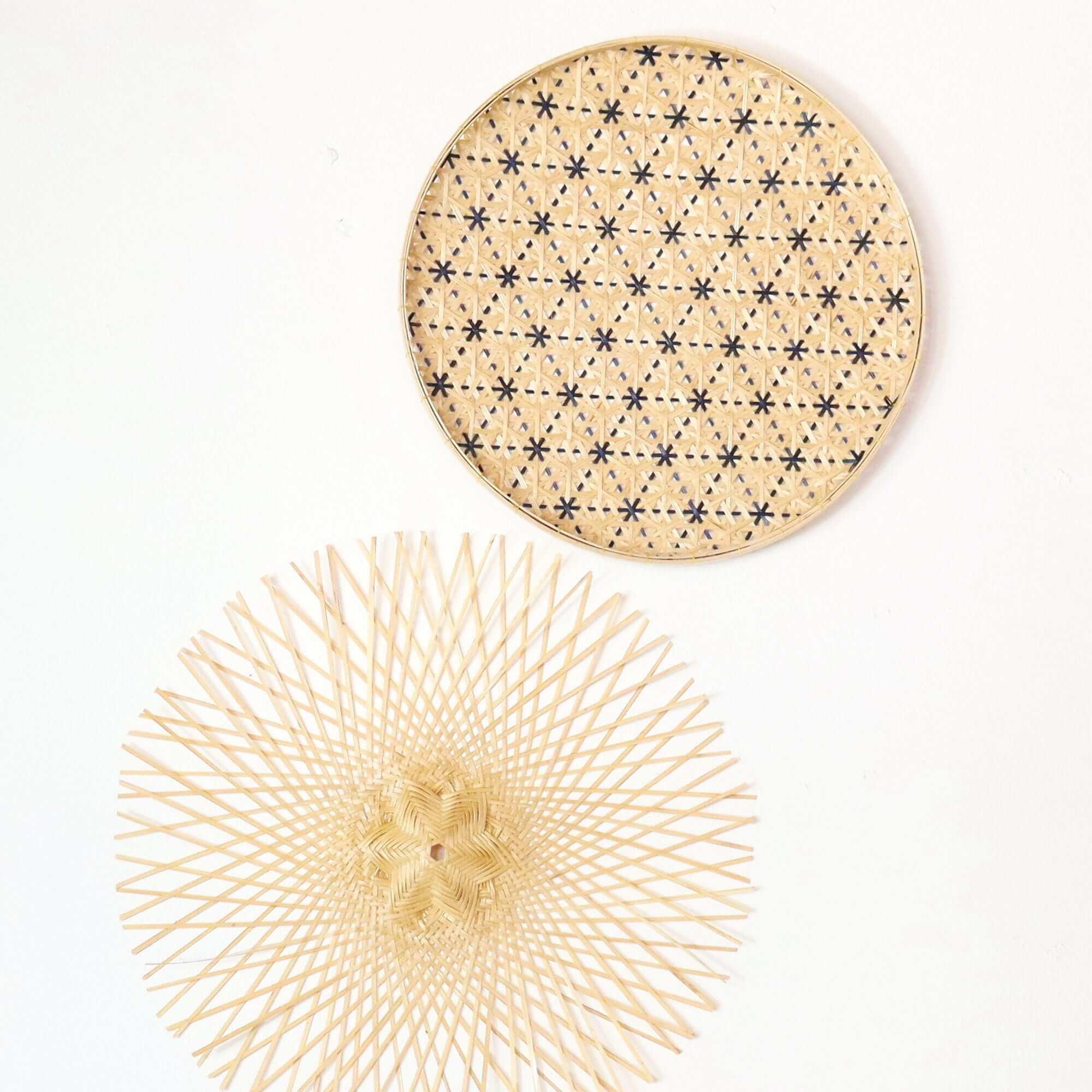 Kem Ma Pat- Bamboo Woven Wall Hangings (Set Of 3) By Thaihome - Image 4